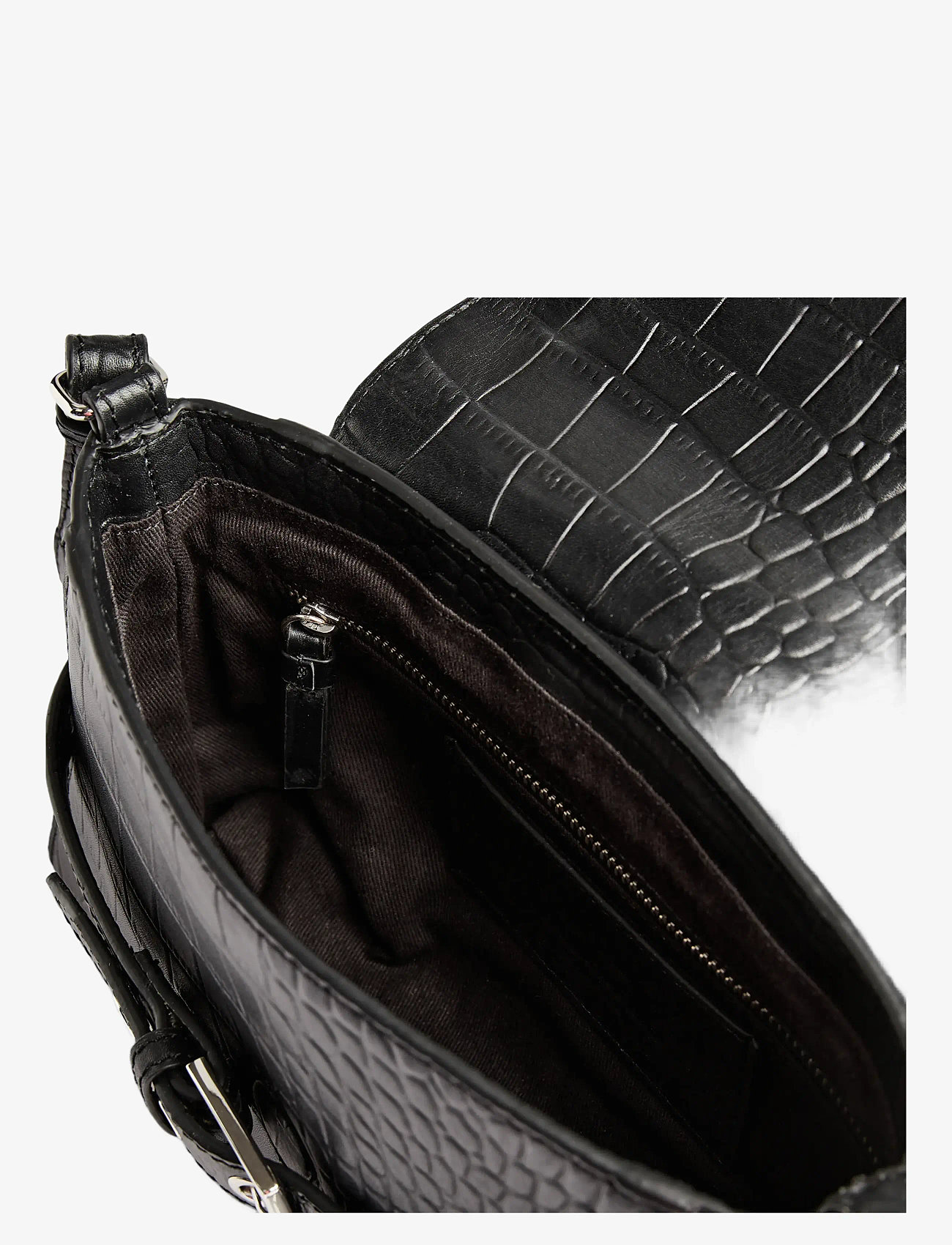 Markberg - EmeraldMBG Crossb. Bag, Croco - aksessuaarid - black - 5
