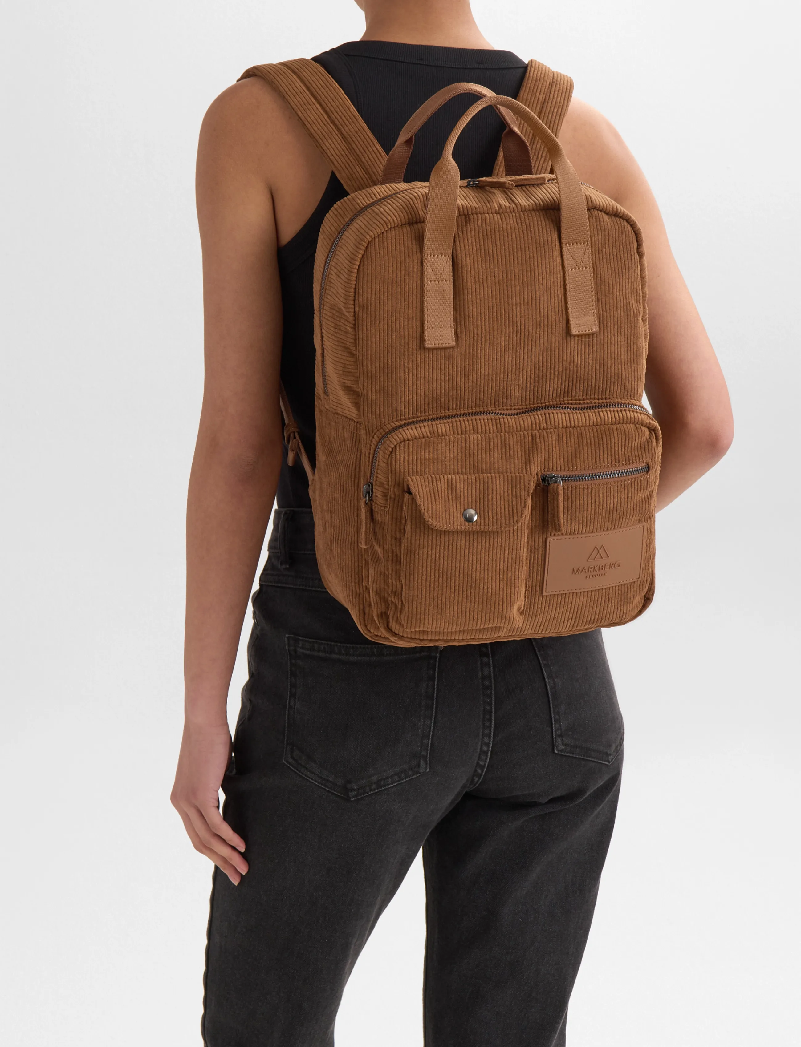Markberg DarlaMBG Backpack, Corduroy - Seljakotid - COGNAC / brown