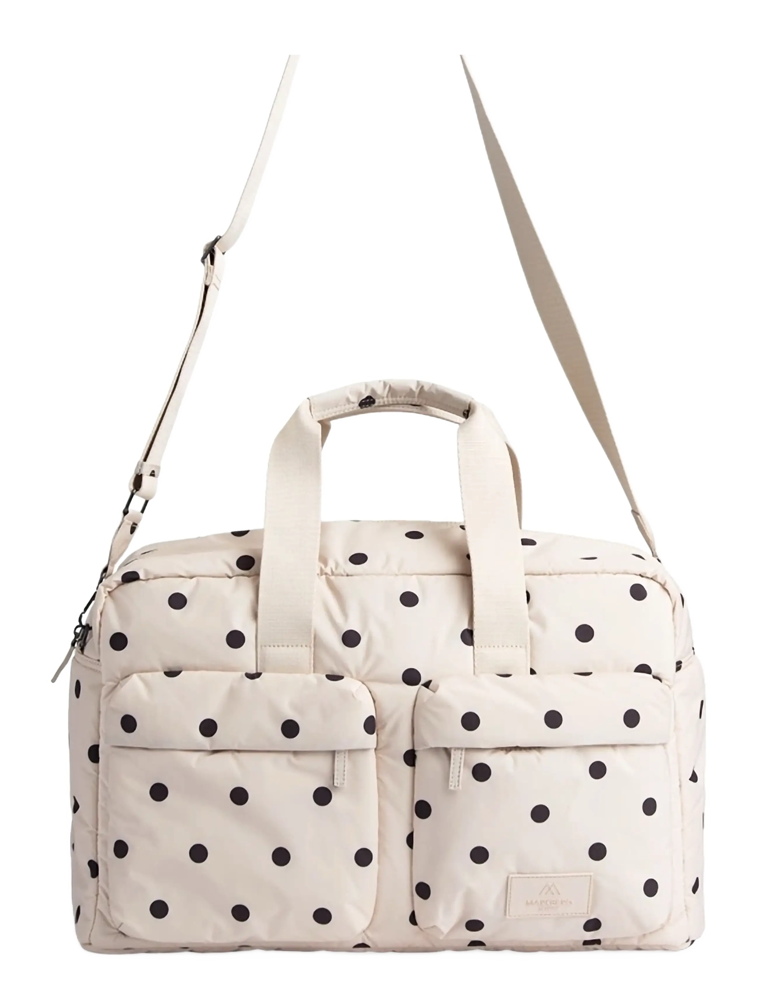 Markberg - MoreMBG Weekend Bag, Recycled - modetrender - polka dot, creme - 4