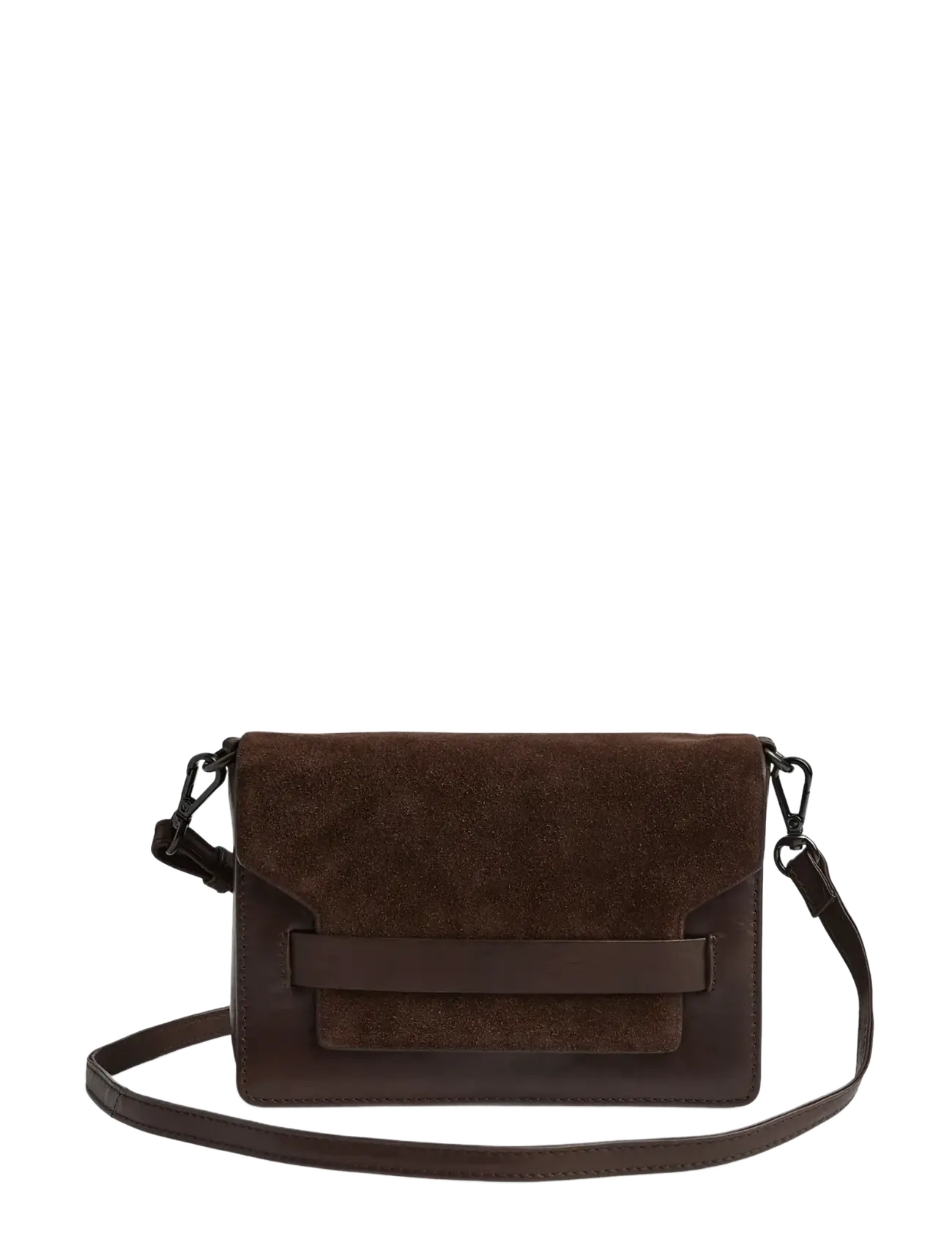 Markberg VanyaMBG Crossbody Bag, Antiq. - Axelremsväskor - DARK BROWN W/BR. GOLD / brown