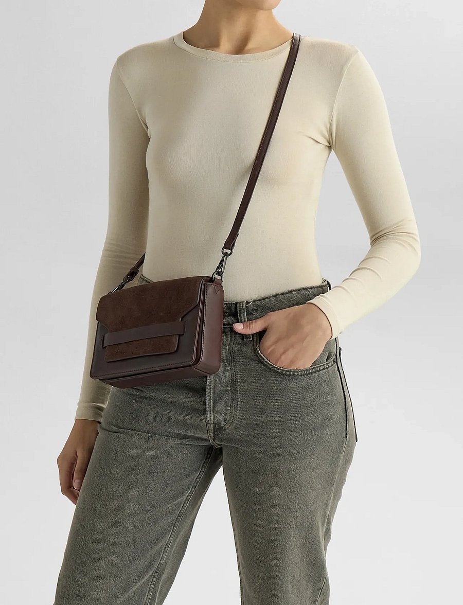 Markberg - VanyaMBG Crossbody Bag, Antiq. - modetrends - dark brown w/br. gold - 0