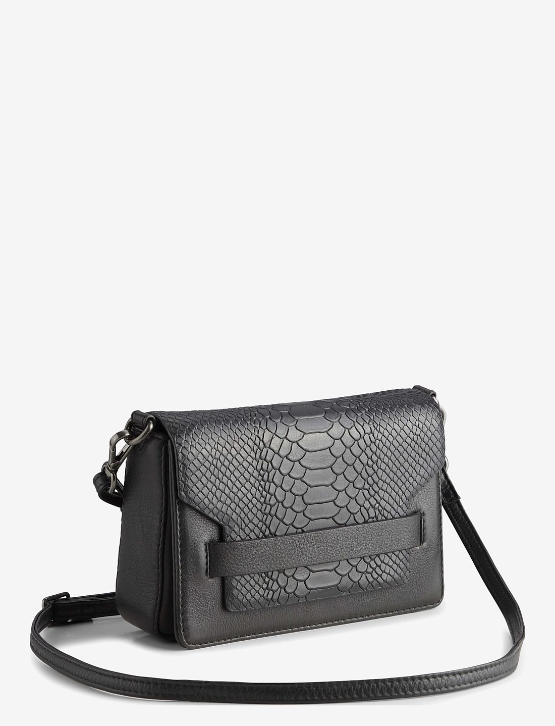 Black snakeskin crossbody bag sales