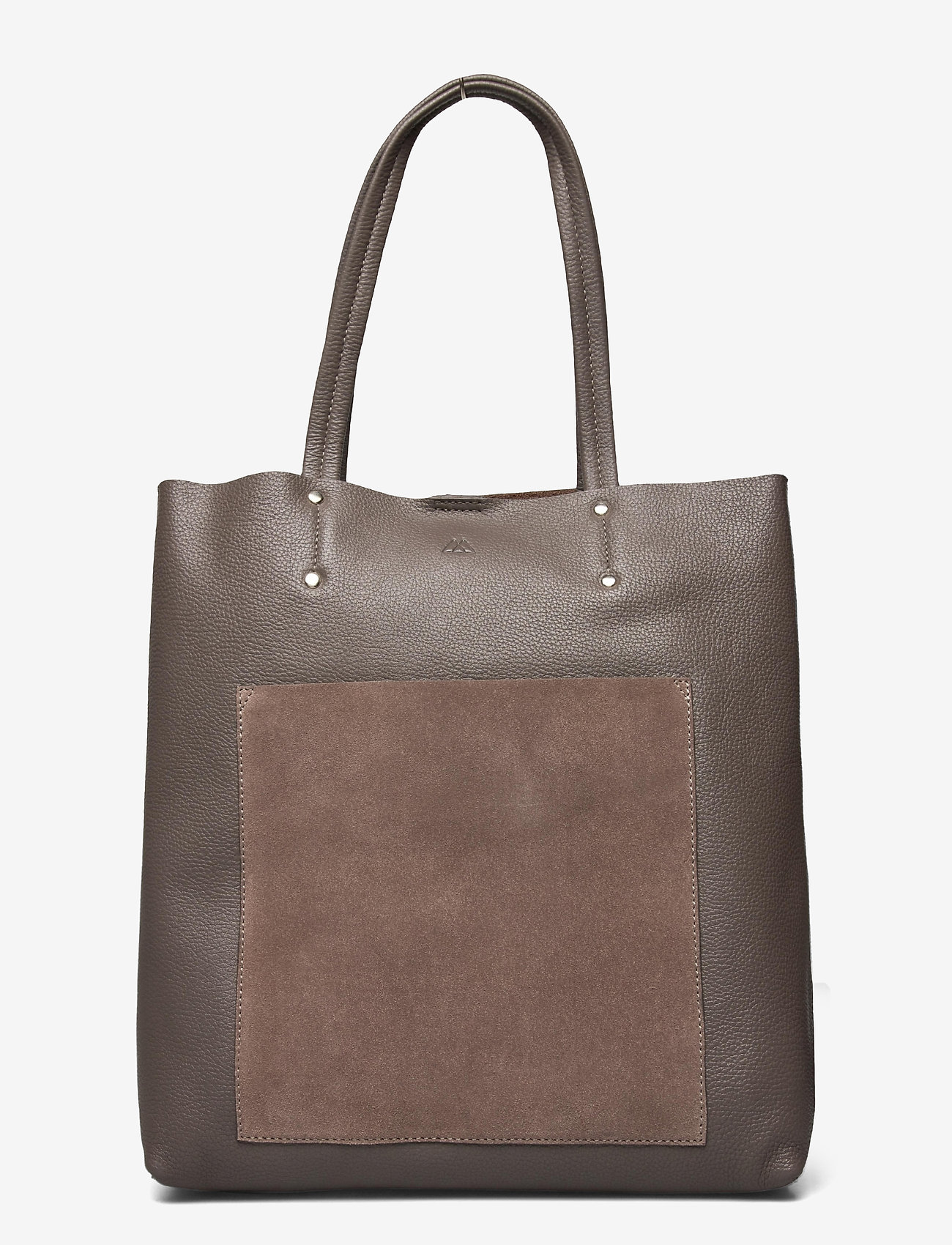 Antonella Shopper, Suede Mix - STONE GREY