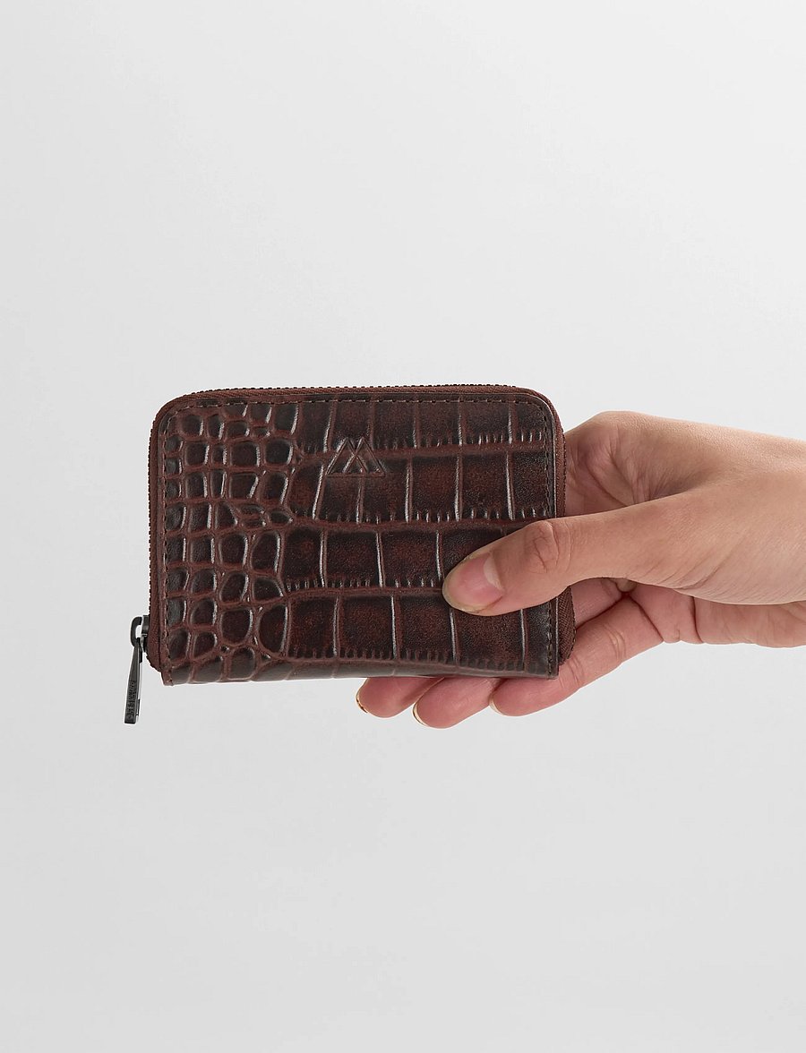 Markberg - SelmaMBG Wallet, Croco - rahakotid - espresso brown - 0