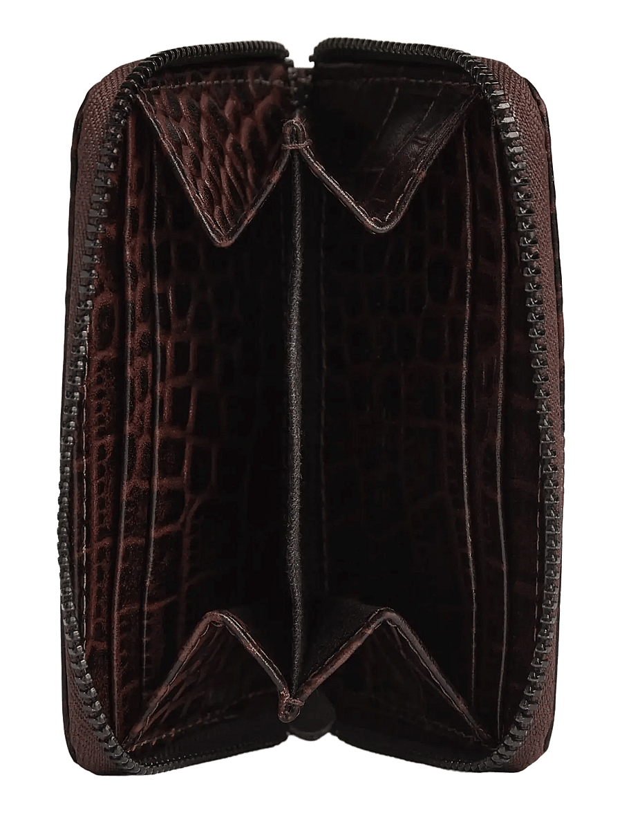 Markberg - SelmaMBG Wallet, Croco - rahakotid - espresso brown - 5