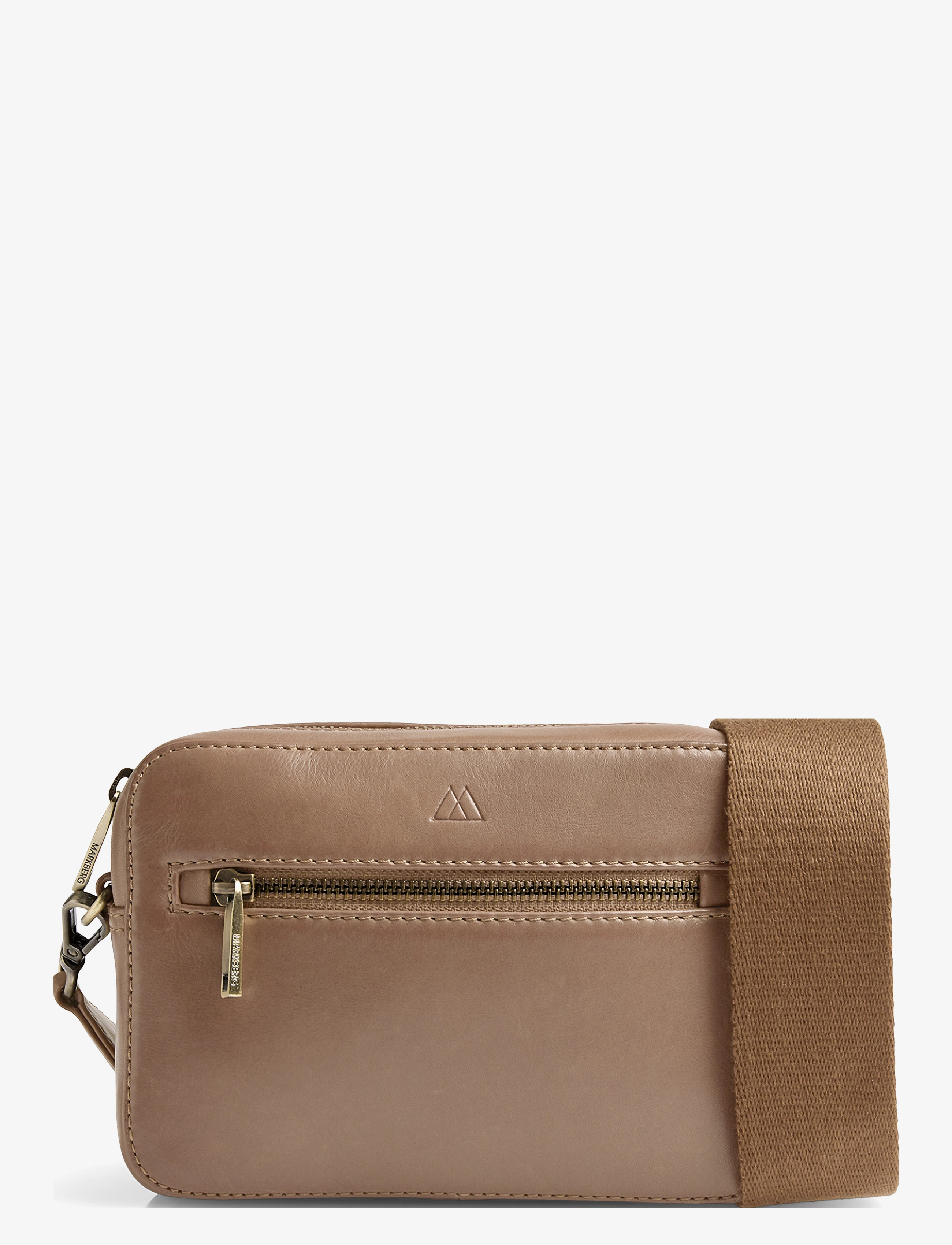 Markberg EleaMBG Web Cross. Bag, Antiq. - Markberg - CARAMEL W/BR. GOLD / beige