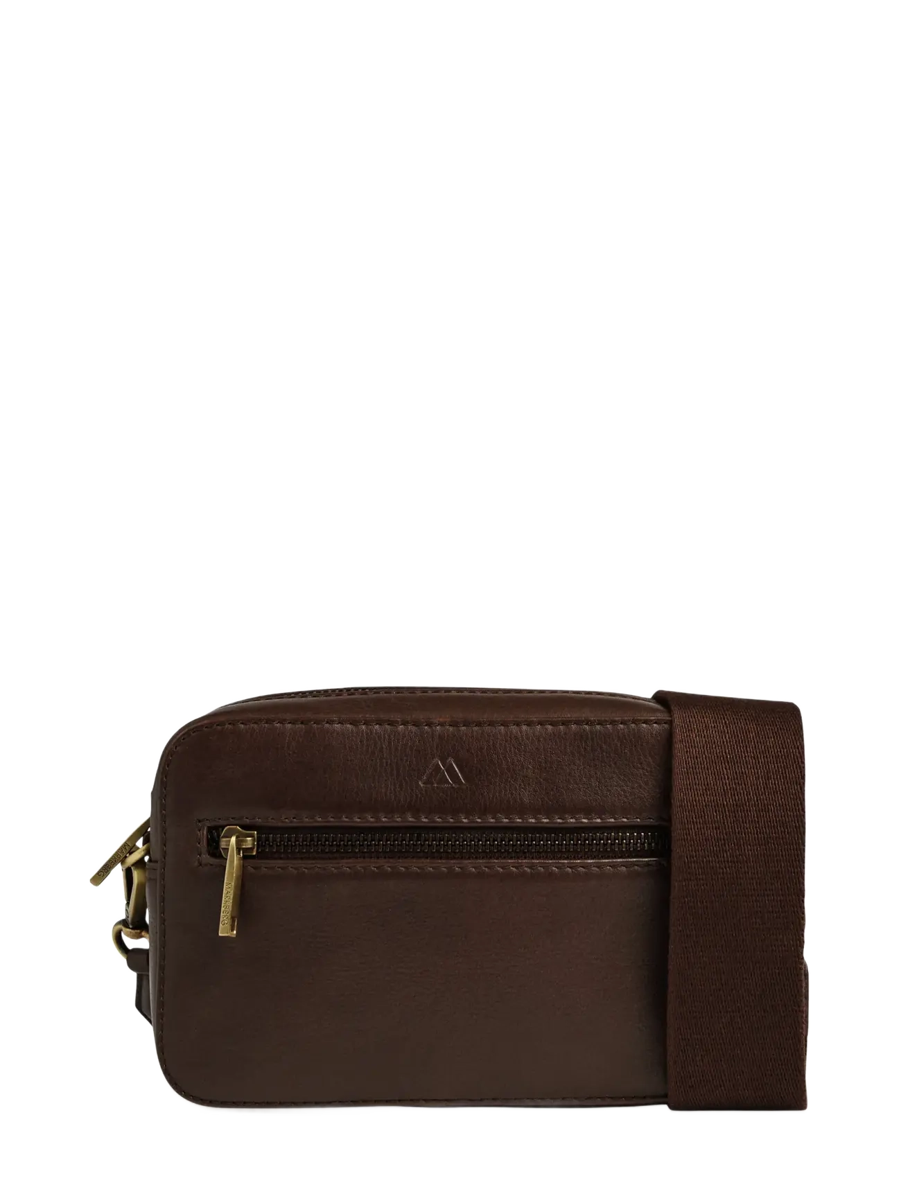 Markberg EleaMBG Web Cross. Bag, Antiq. - Markberg - DARK BROWN W/BR. GOLD / brown