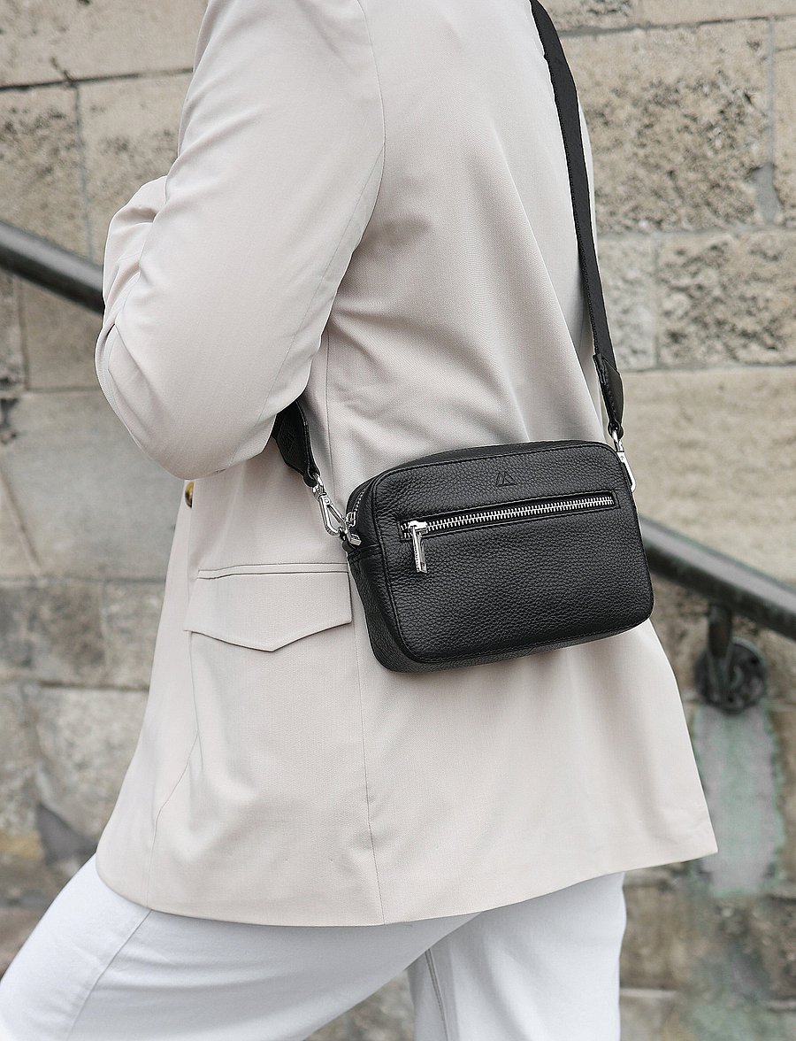 Markberg - Elea Crossbody Bag, Grain - modetrends - black w/black - 0