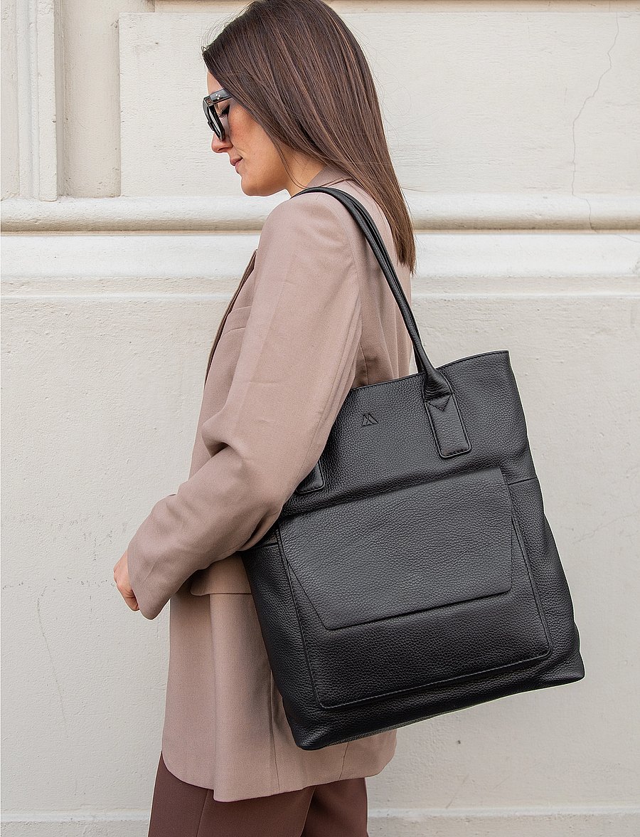 Markberg - AubreyMBG Bag, Grain - shoppers - black - 0
