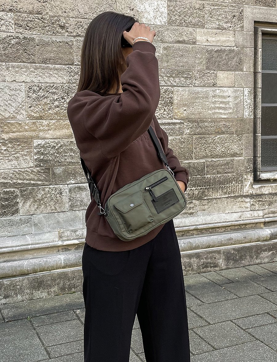 Markberg - DarlaMBG Cross. Bag, Recycled - moetrendid - dark olive w/black - 0