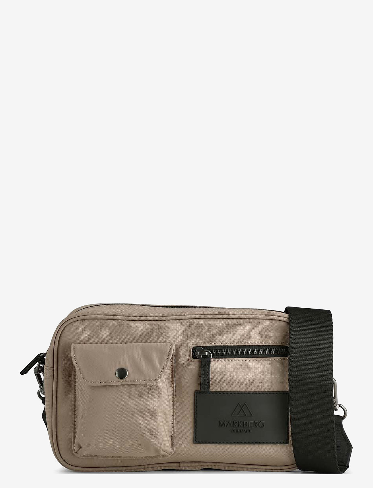 Markberg DarlaMBG Cross. Bag, Recycled - Laukut - LIGHT CARAMEL W/BLACK / beige