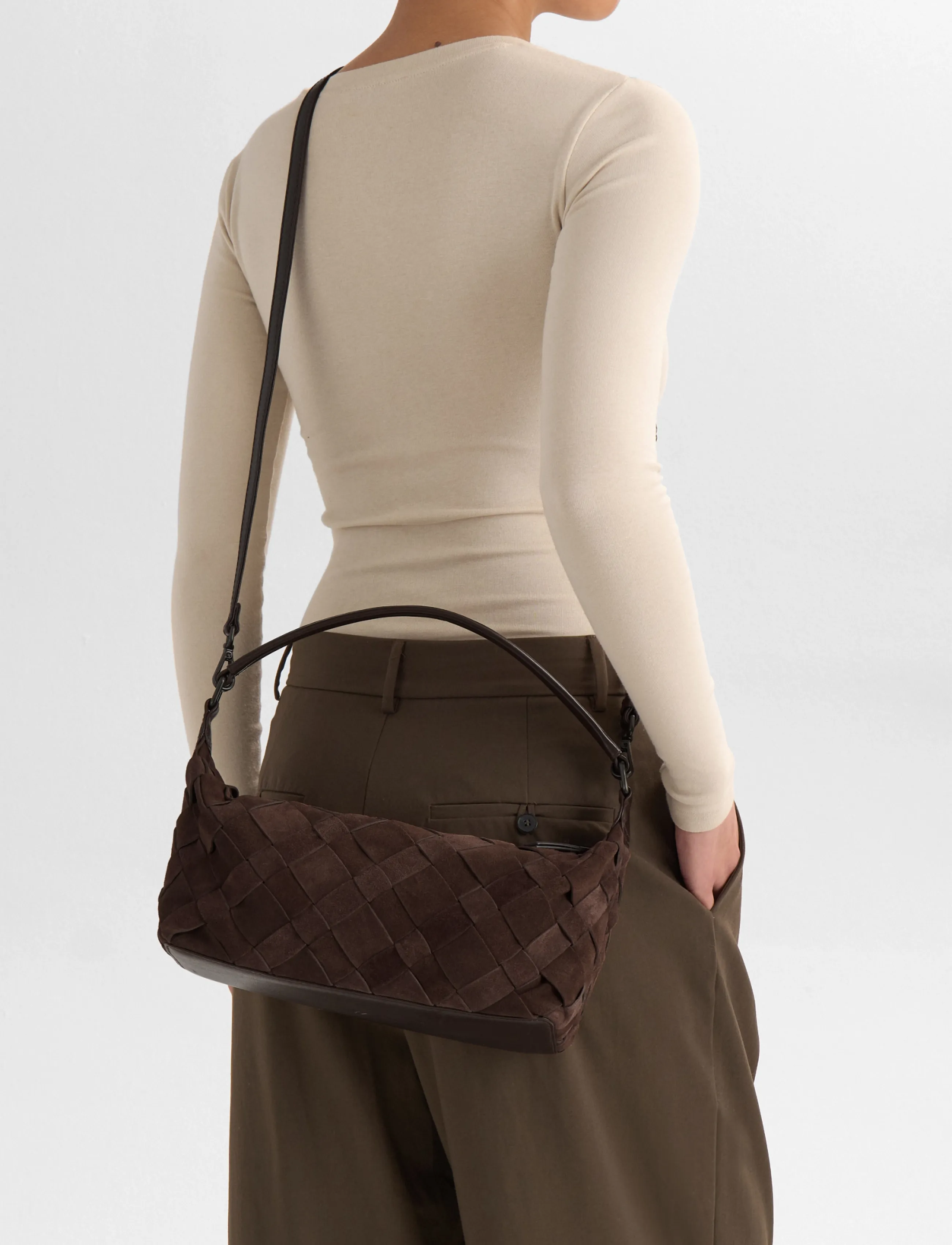 Markberg - LotusMBG Bag, Suede Weave - dark brown - 5