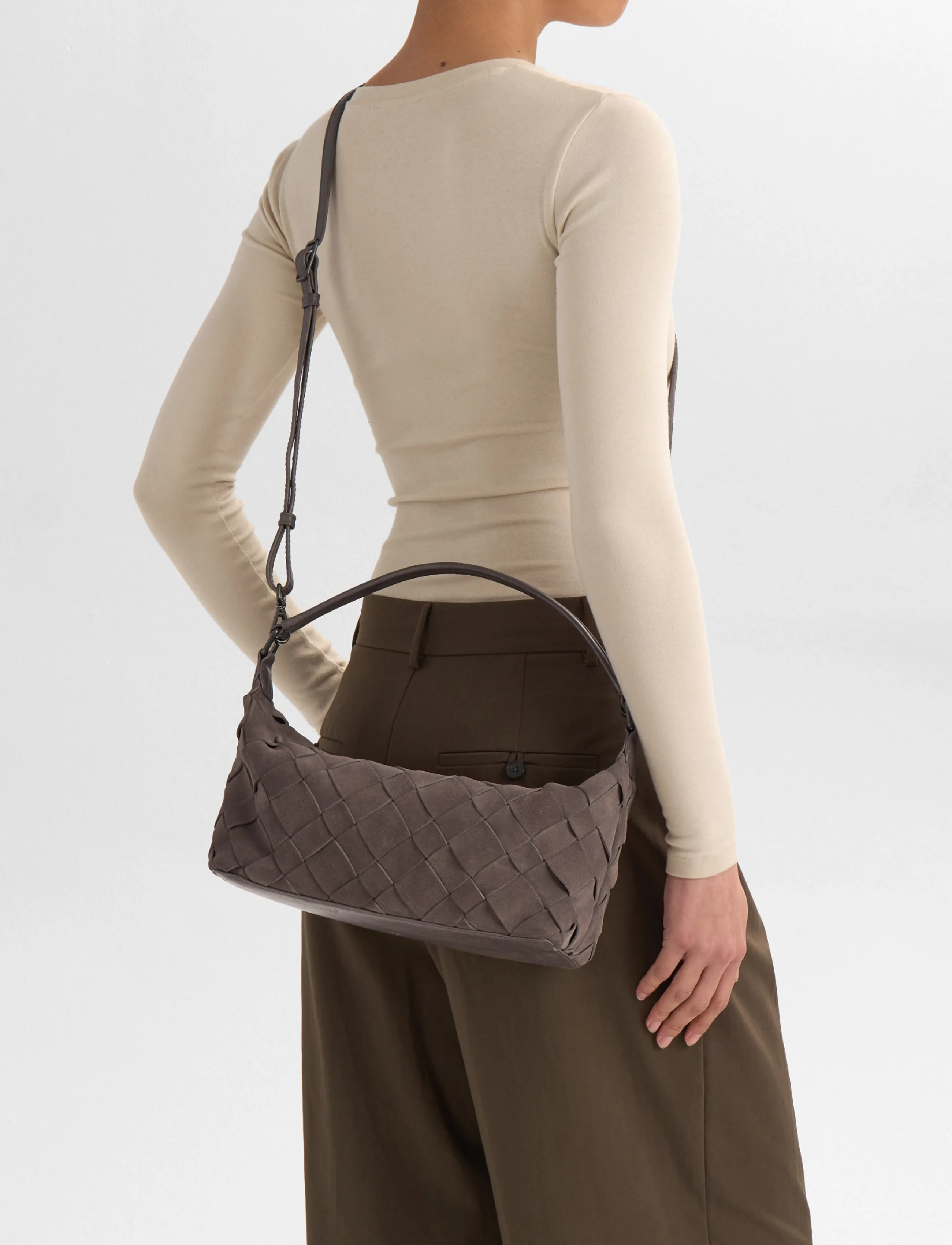 Markberg Lotusmbg Bag, Suede Weave axelremsväskor dam – bild 3