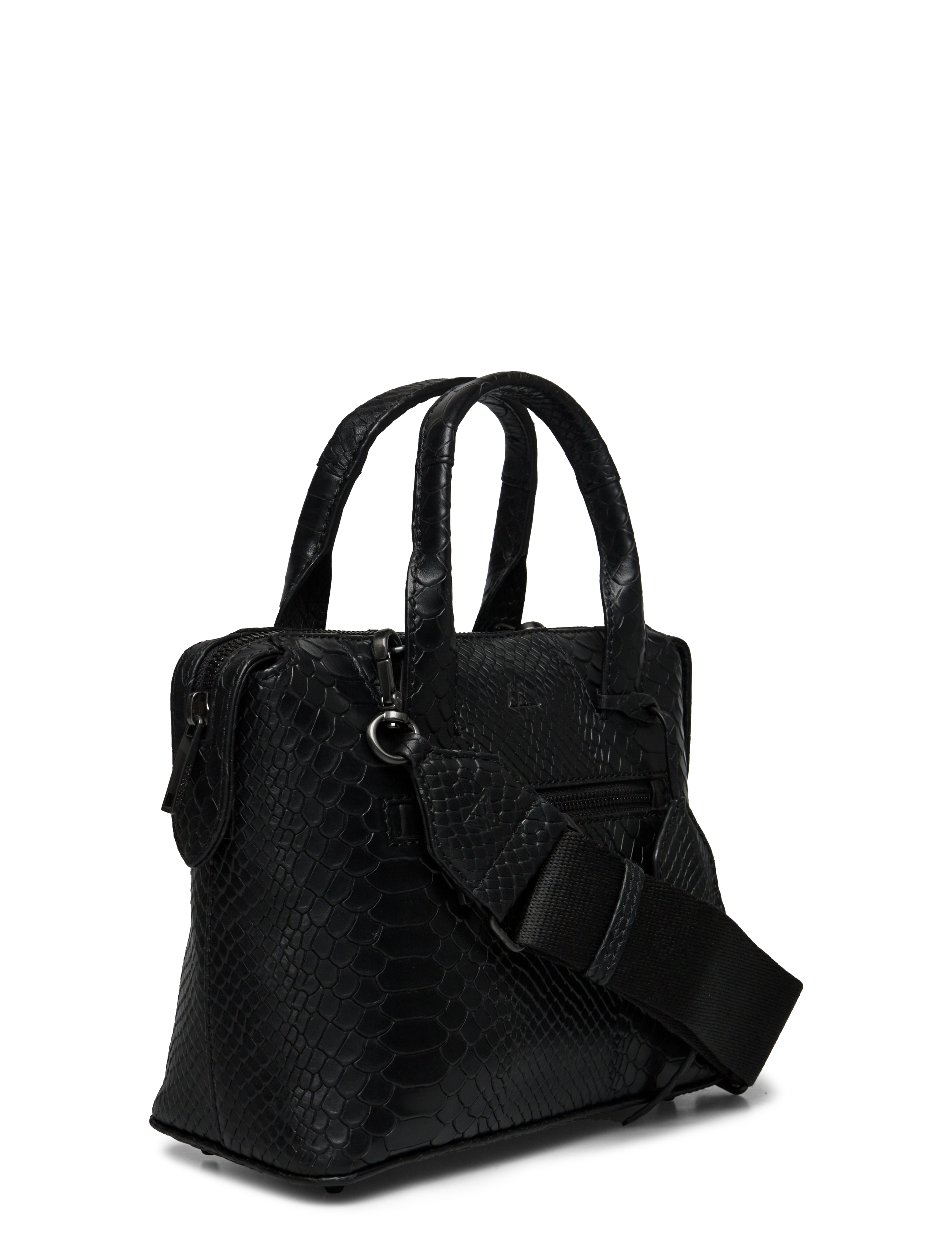 Markberg - AbrielleMBG Small Bag, Snake - black w/black - 2