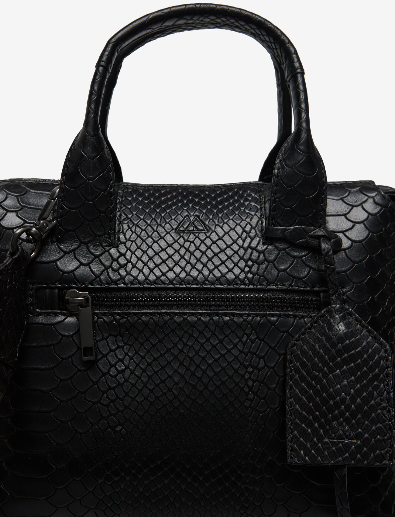 Markberg - AbrielleMBG Small Bag, Snake - black w/black - 3