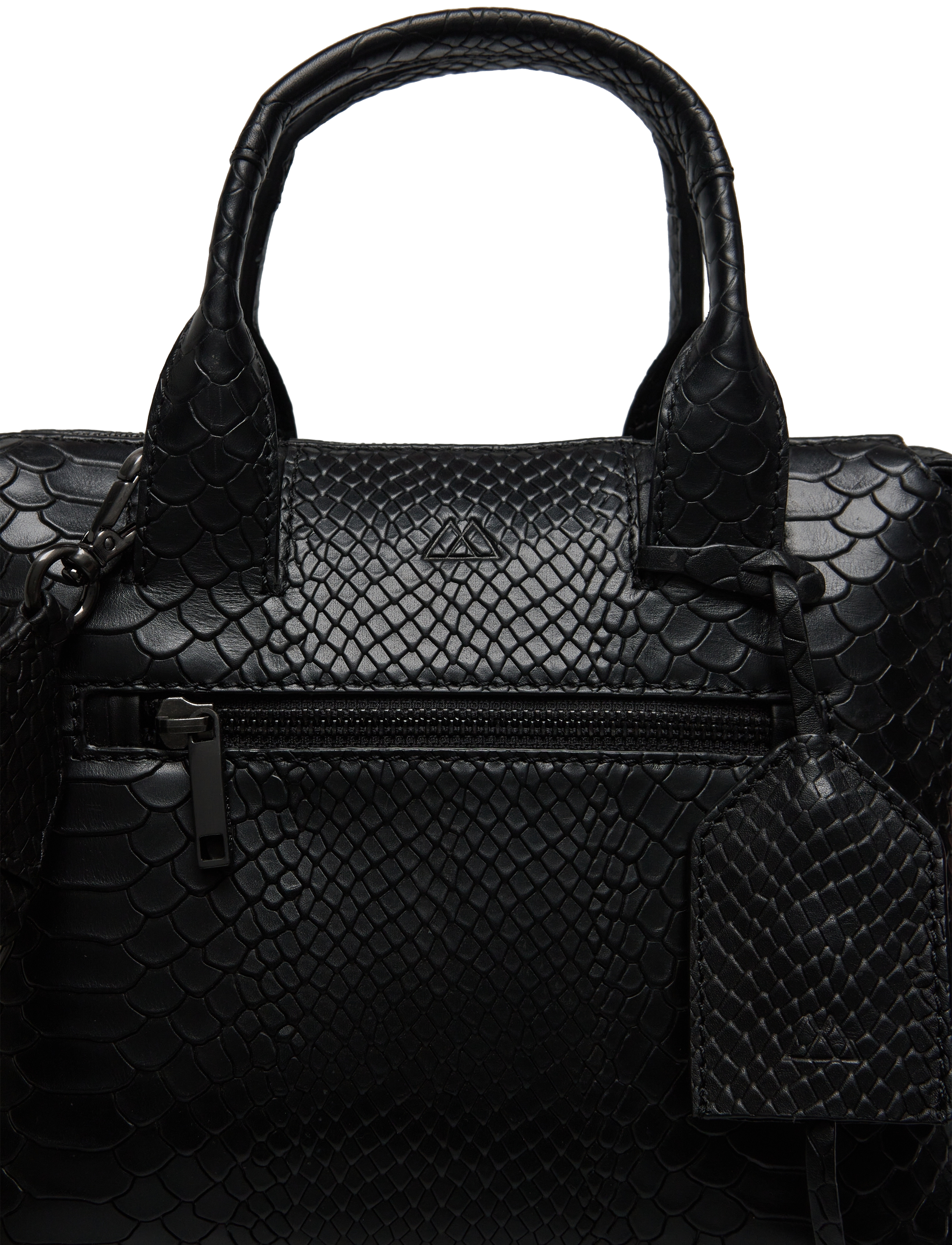 Markberg - AbrielleMBG Small Bag, Snake - black w/black - 3
