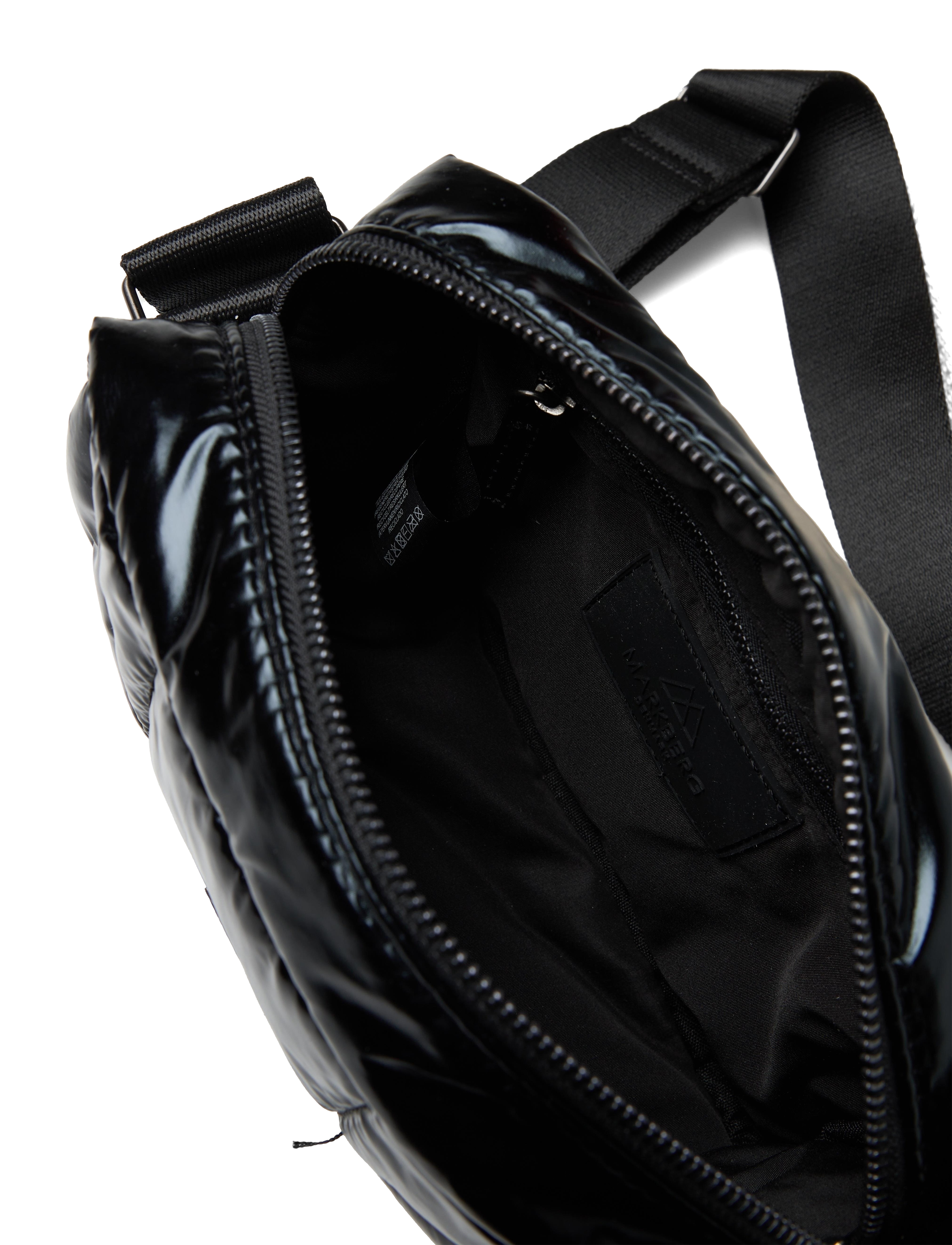 Markberg - VelaMBG Cross. Bag, Shiny Puf - shiny black w/black - 3
