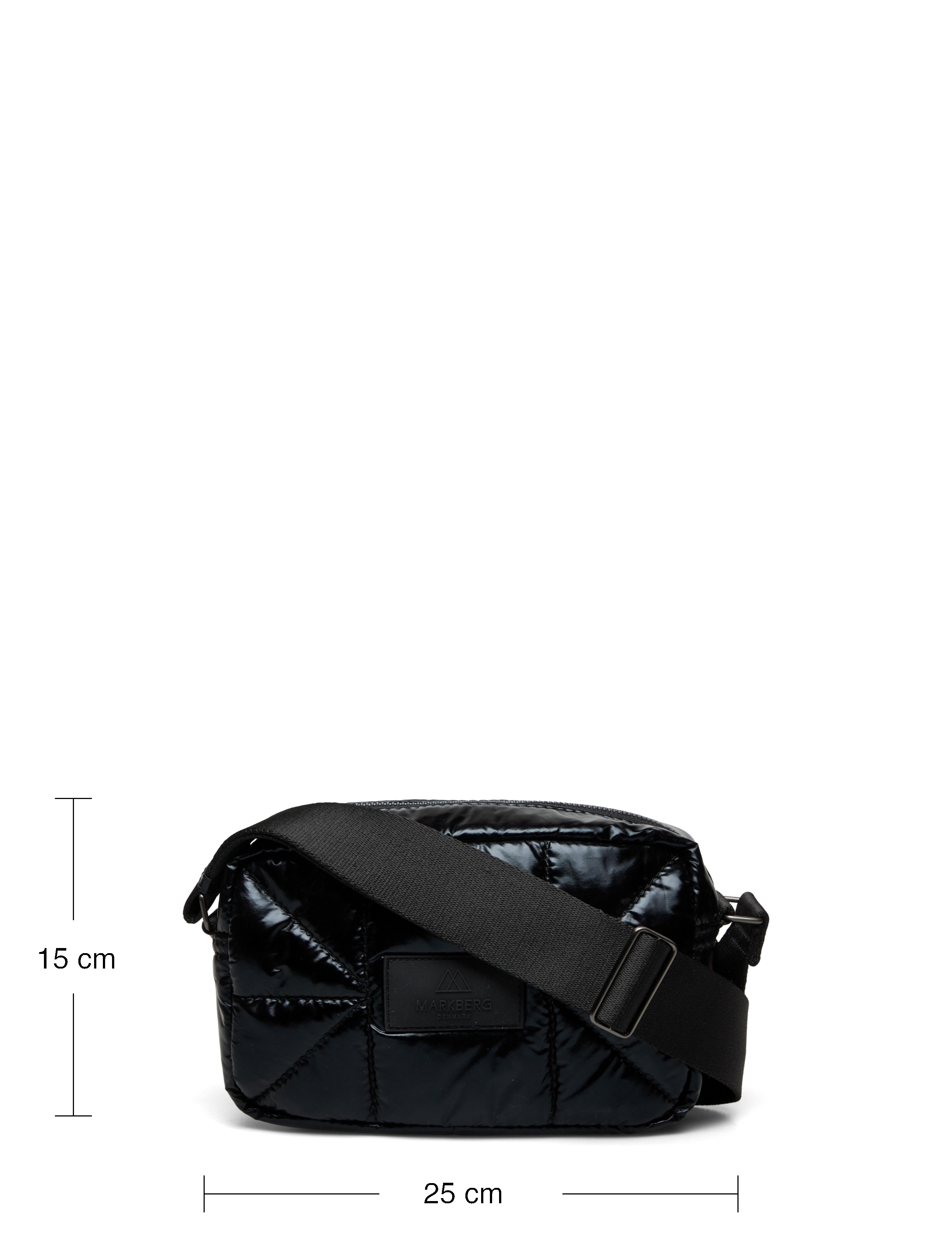 Markberg - VelaMBG Cross. Bag, Shiny Puf - shiny black w/black - 4