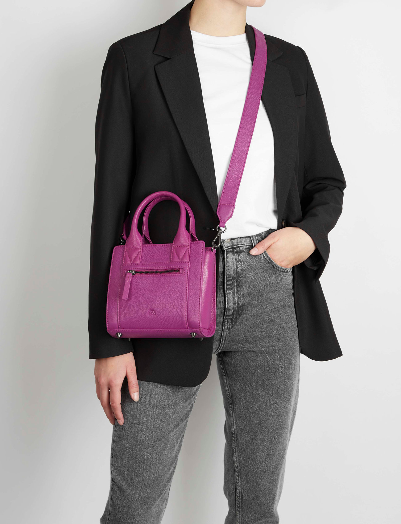Markberg - MaikaMBG Mini Bag, Grain - odzież imprezowa w cenach outletowych - fuchsia pink - 1
