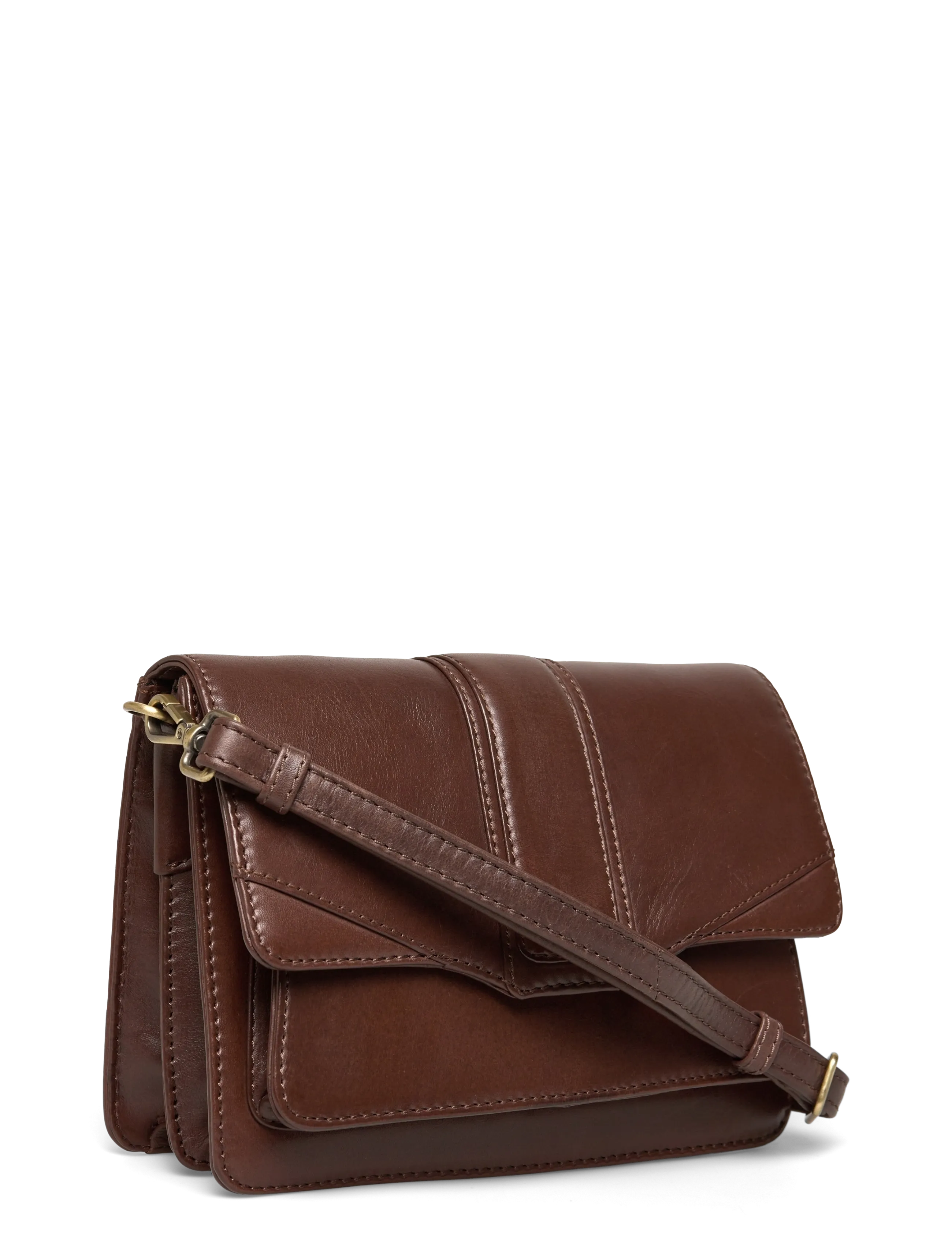 Markberg - JaneMBG Crossbody Bag, Antique - motetrender - dark brown w/br. gold - 2