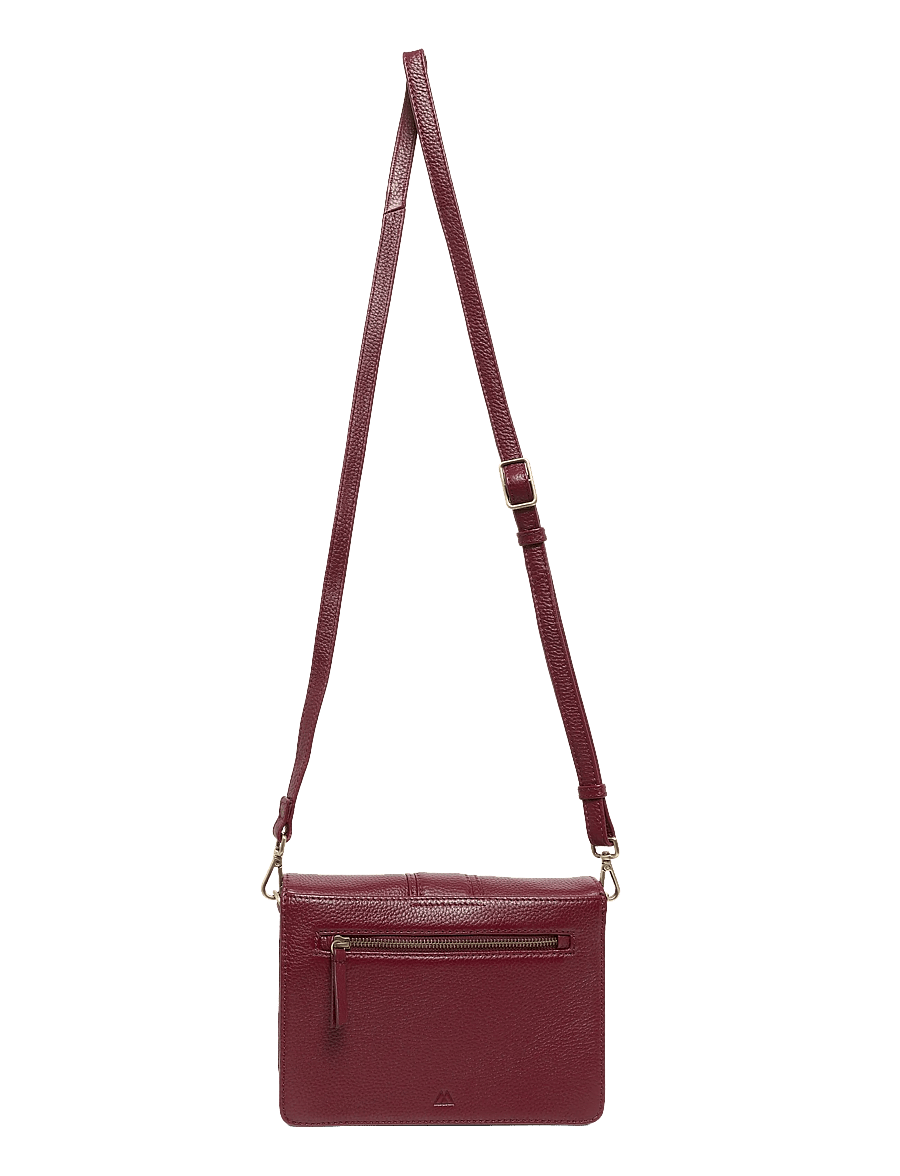 Markberg - JaneMBG Crossbody Bag, Grain - modetrends - burgundy w/br. gold - 1