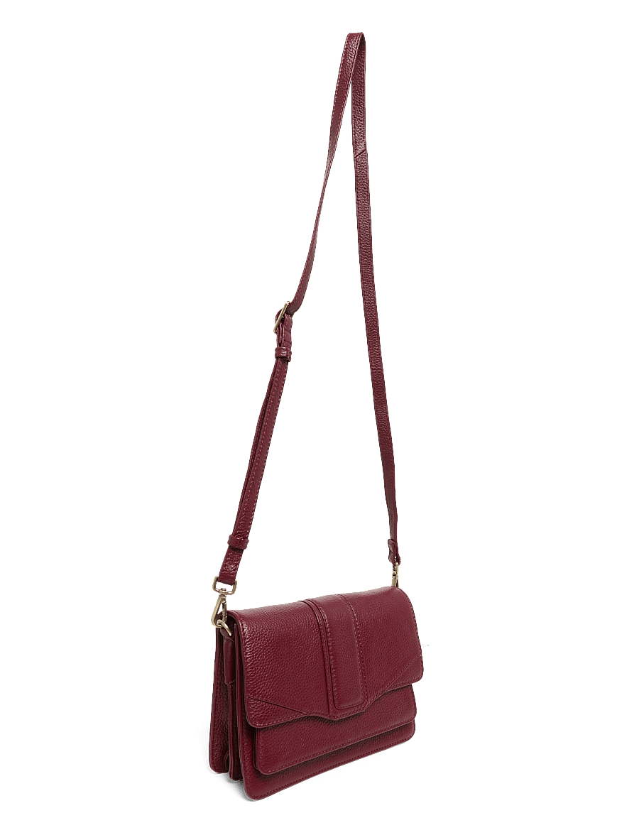 Markberg - JaneMBG Crossbody Bag, Grain - modetrends - burgundy w/br. gold - 2