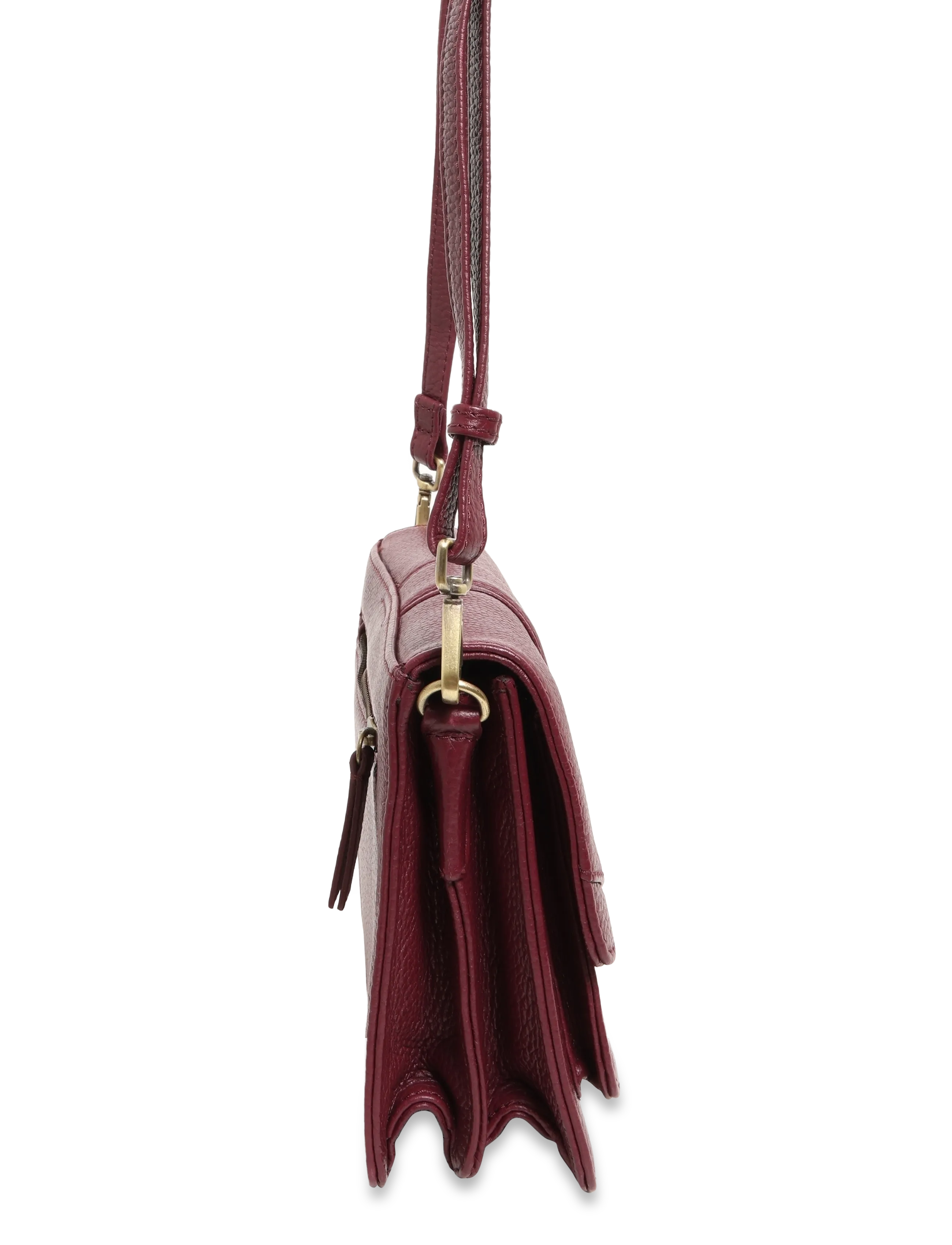 Markberg - JaneMBG Crossbody Bag, Grain - accessoires - burgundy w/br. gold - 3