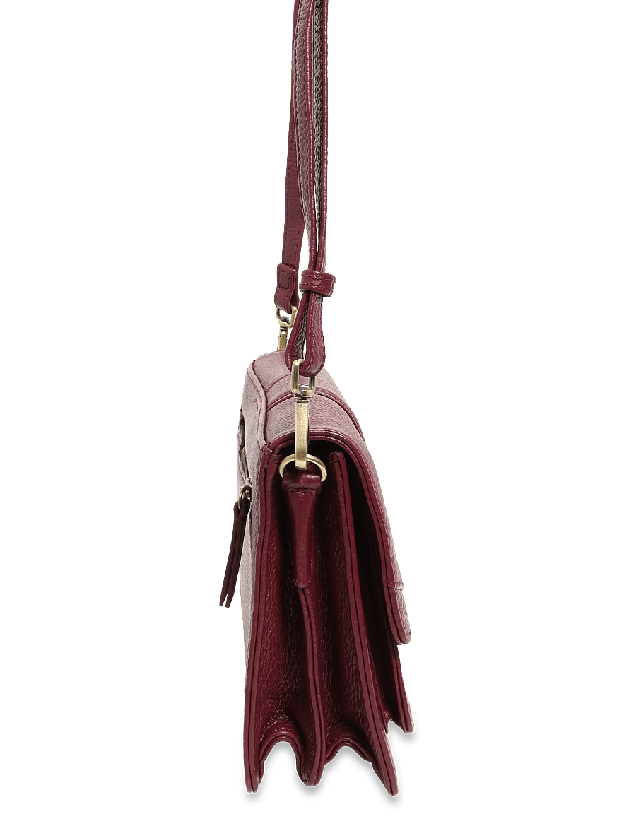 Markberg - JaneMBG Crossbody Bag, Grain - modetrends - burgundy w/br. gold - 3