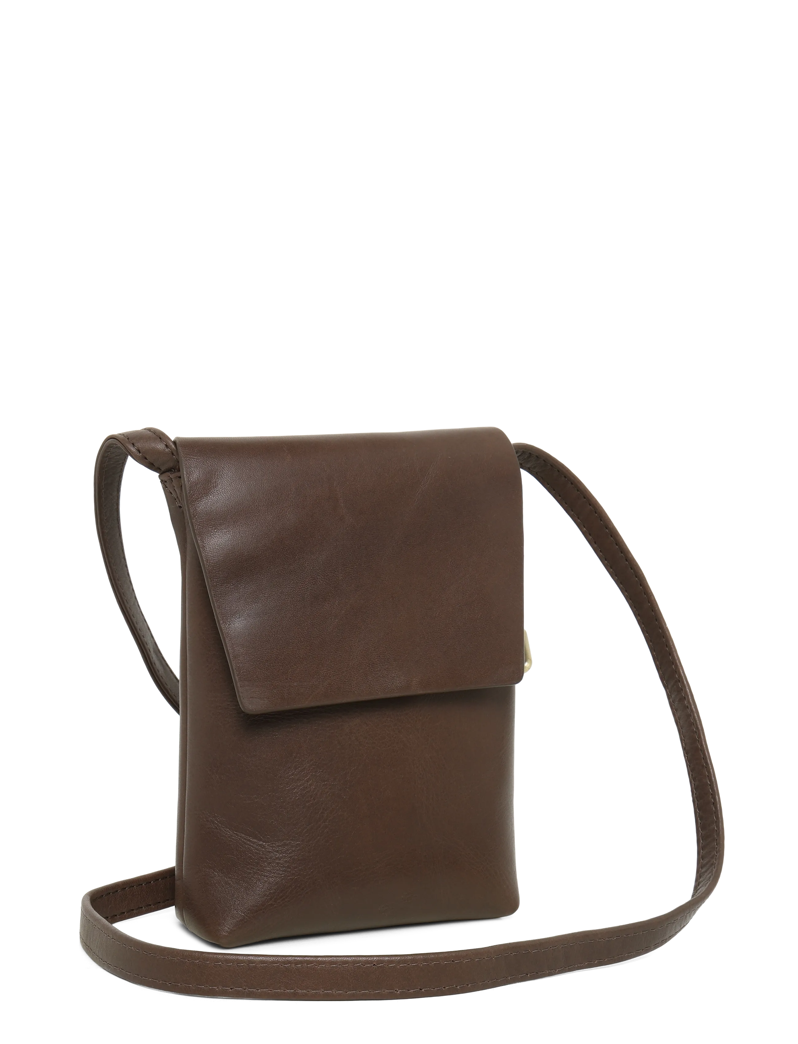 Markberg - RaveaMBG Phone Bag, Antique - tilbehør - dark brown w/br. gold - 2