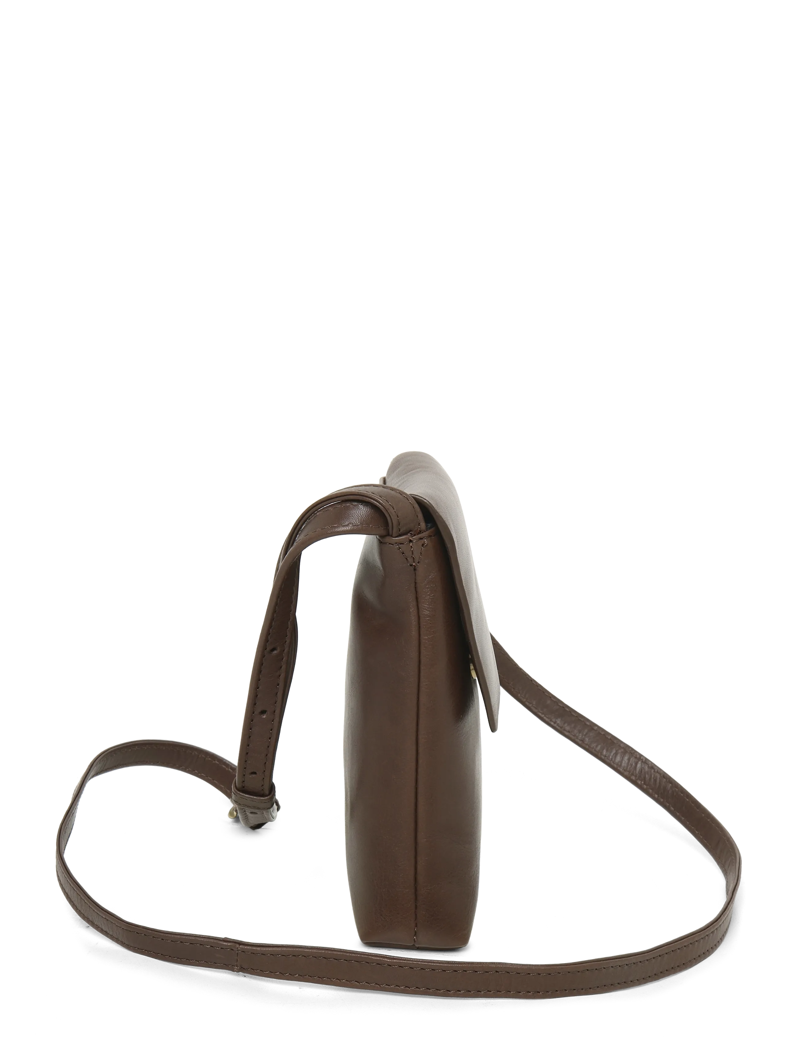 Markberg - RaveaMBG Phone Bag, Antique - accessoires - dark brown w/br. gold - 2