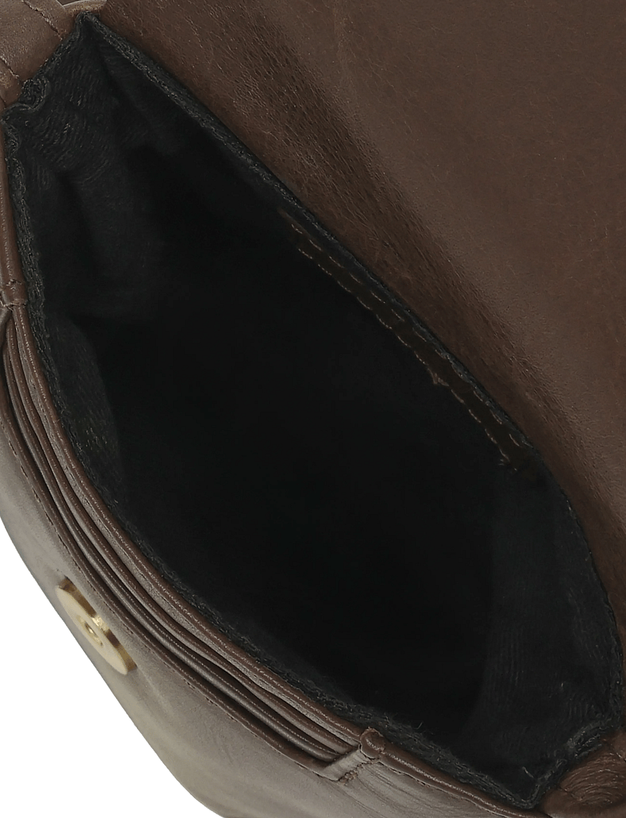 Markberg - RaveaMBG Phone Bag, Antique - fashion trends - dark brown w/br. gold - 3