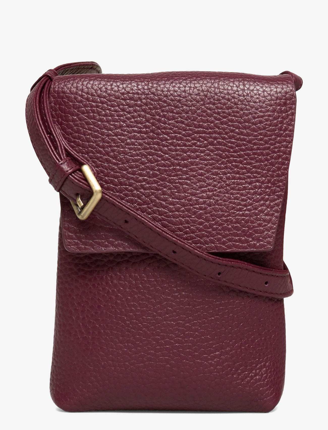 Markberg - RaveaMBG Phone Bag, Grain - mobilskal - burgundy w/br. gold - 0