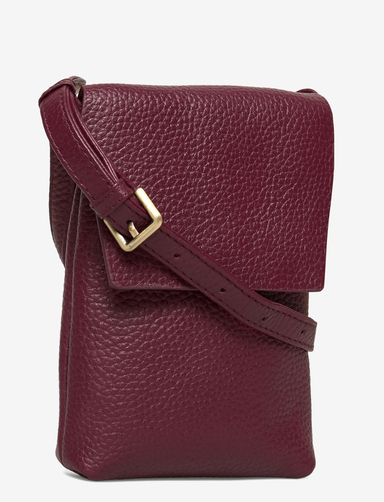 Markberg - RaveaMBG Phone Bag, Grain - mobilskal - burgundy w/br. gold - 2