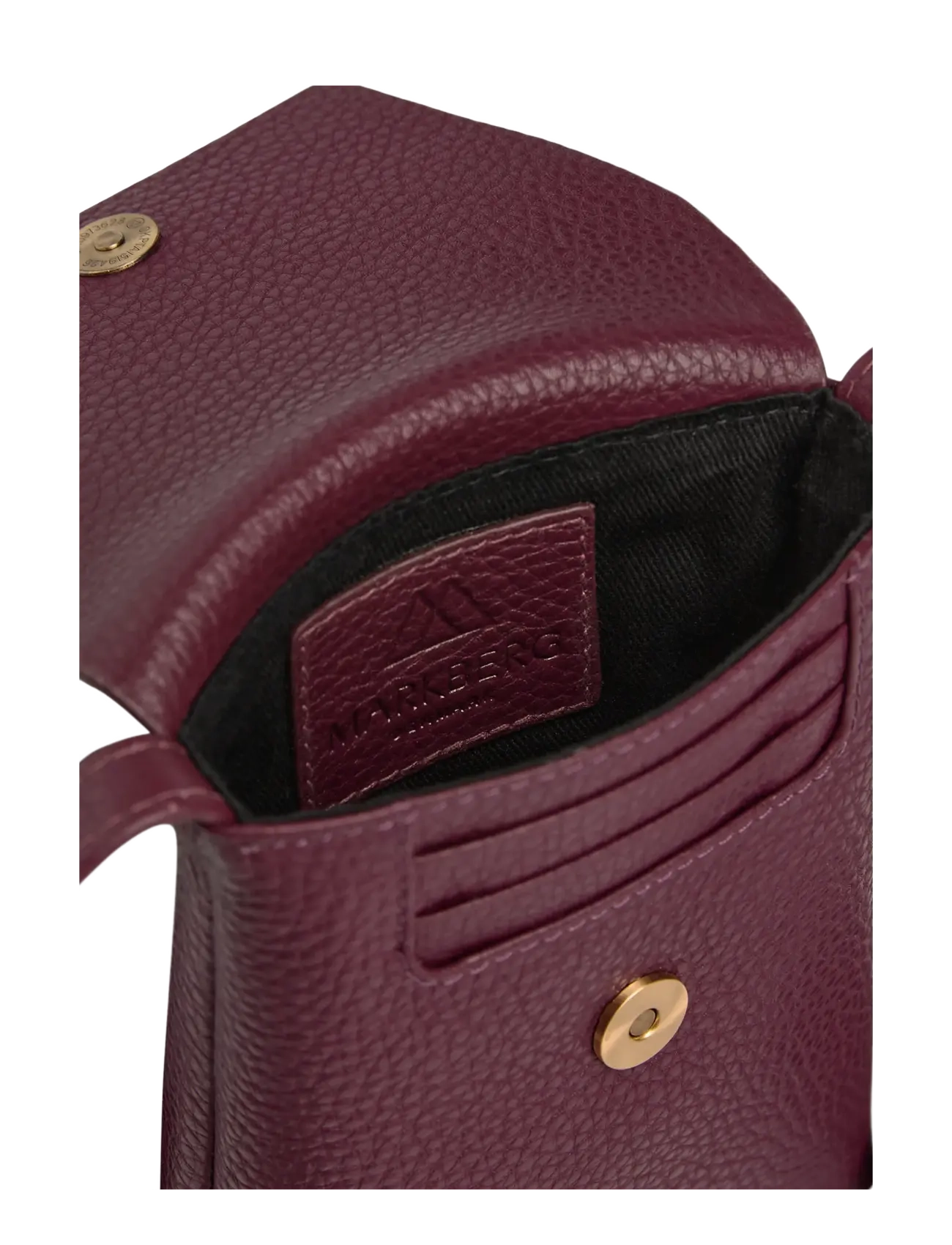 Markberg - RaveaMBG Phone Bag, Grain - puhelimen kuoret - burgundy w/br. gold - 5