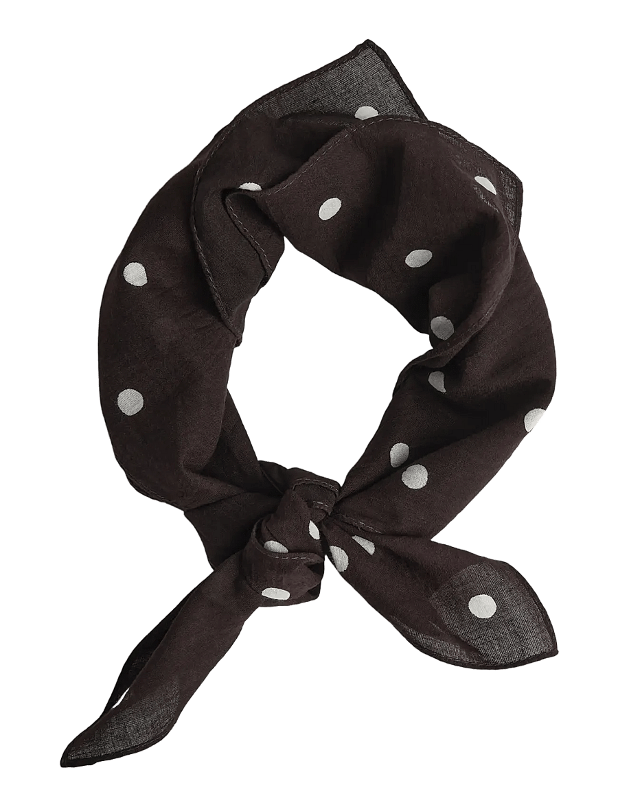 Markberg - KyotoMBG Scarf - sjalar - polka dot, brown - 0