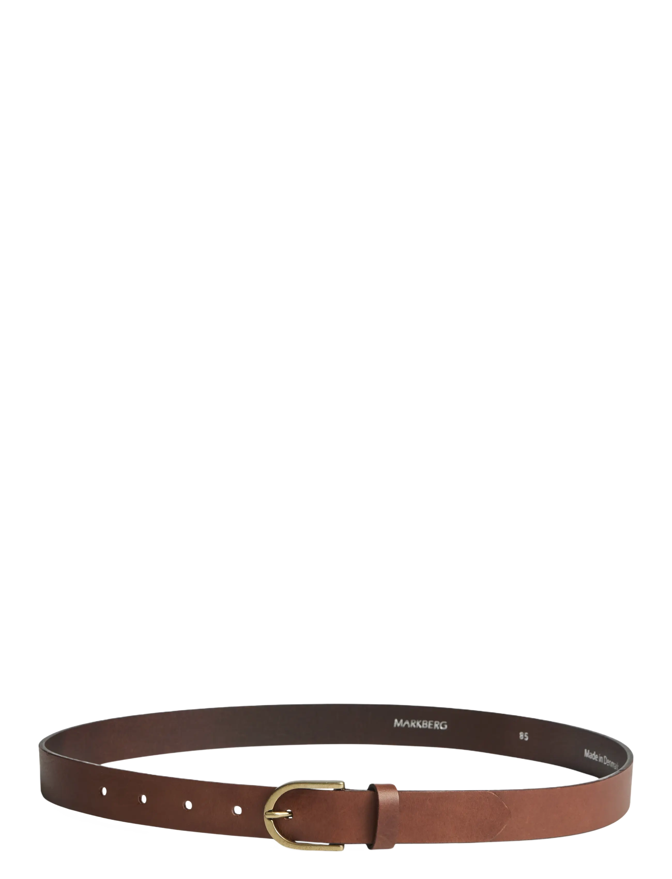 Markberg - TaylaMBG Belt - läderskärp - 226 cognac w/br. gold - 1