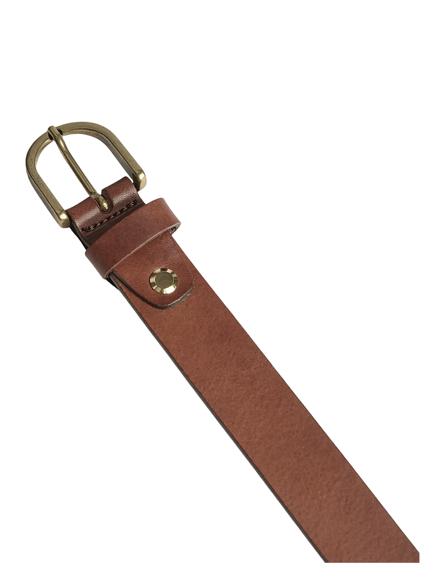 Markberg - TaylaMBG Belt - läderskärp - 226 cognac w/br. gold - 2