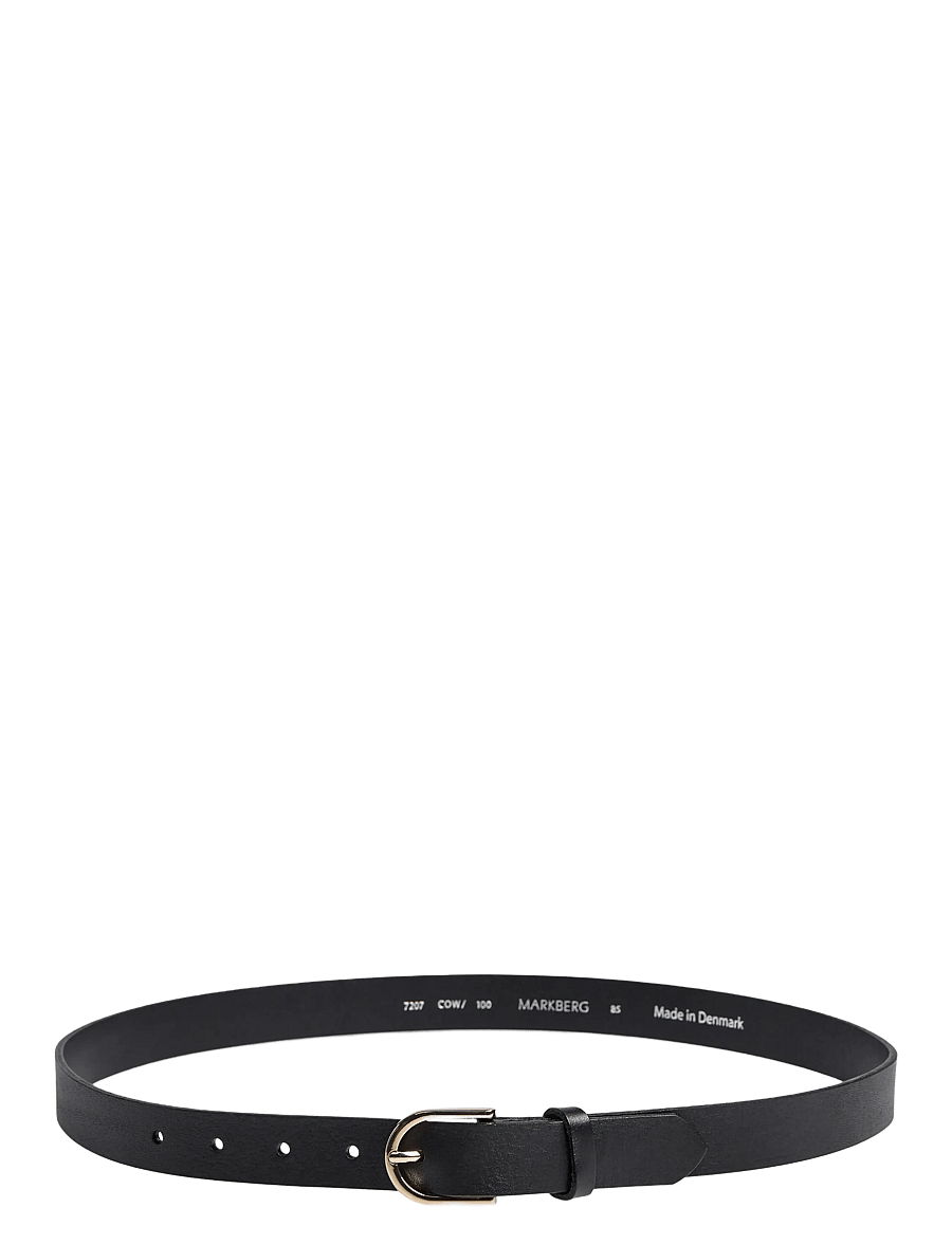Markberg - TaylaMBG Belt - läderskärp - black w/gold - 2