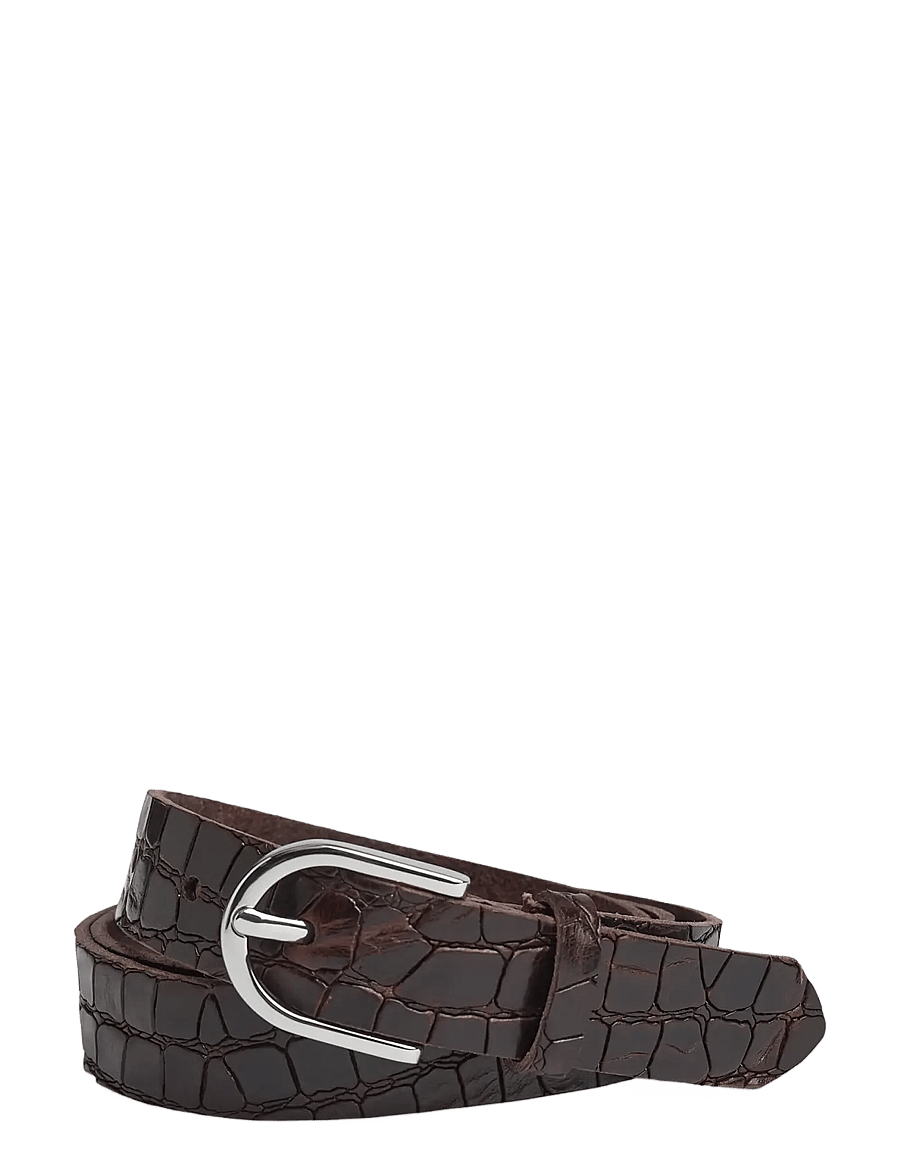 Markberg - TaylaMBG Belt, Croco - nahkrihmad - dark brown - 1