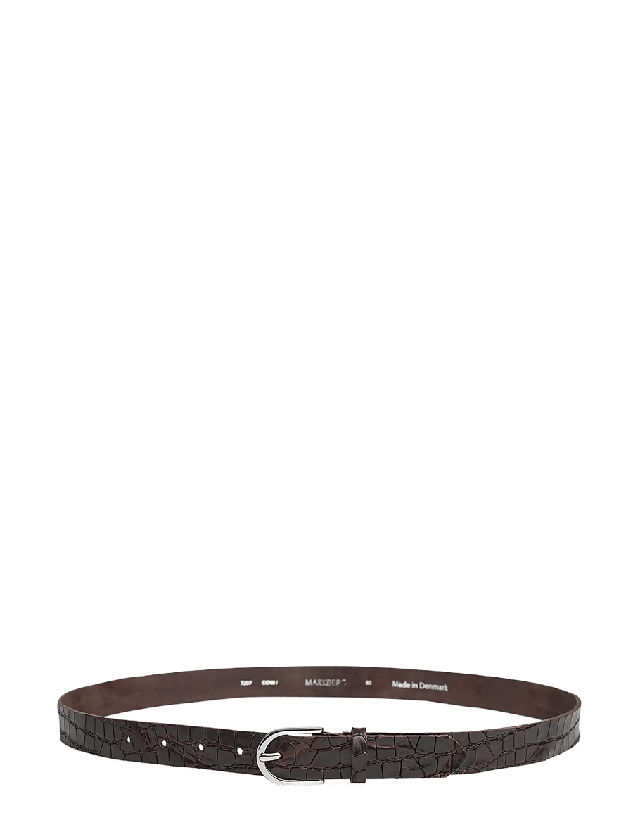 Markberg - TaylaMBG Belt, Croco - nahkrihmad - dark brown - 2
