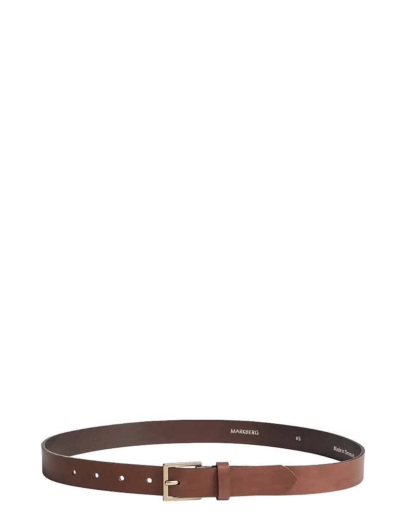 Markberg - EmiraMBG Belt - vardagsskärp - cognac w/br. gold - 2