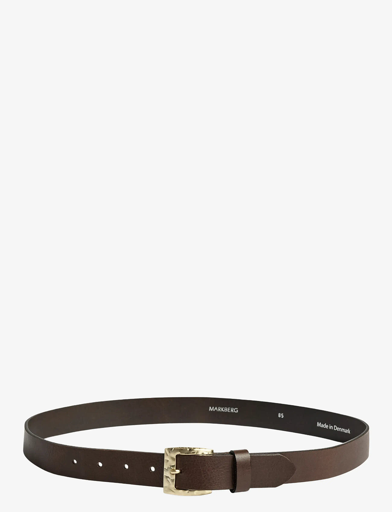 Markberg - HeatMBG Belt - vardagsskärp - 342 dark brown w/br. gold - 2