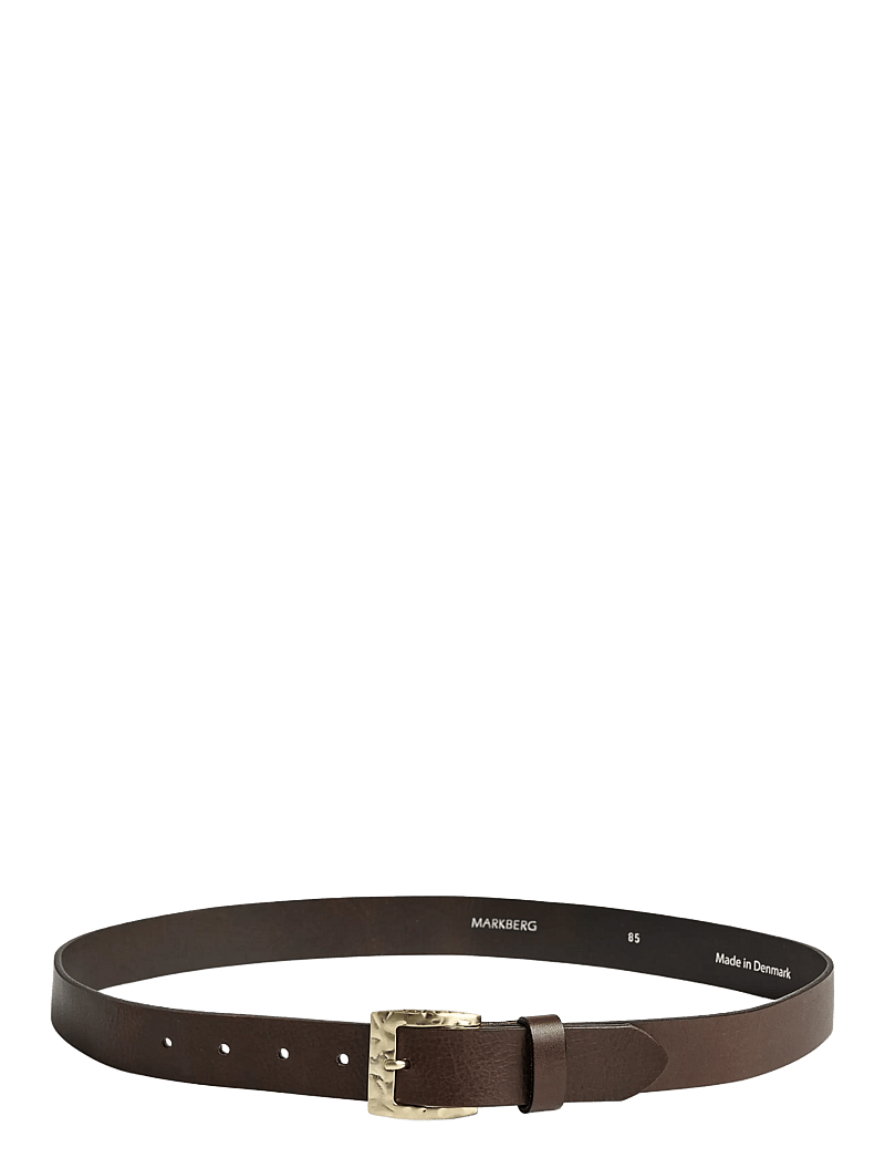 Markberg - HeatMBG Belt - vardagsskärp - 342 dark brown w/br. gold - 2