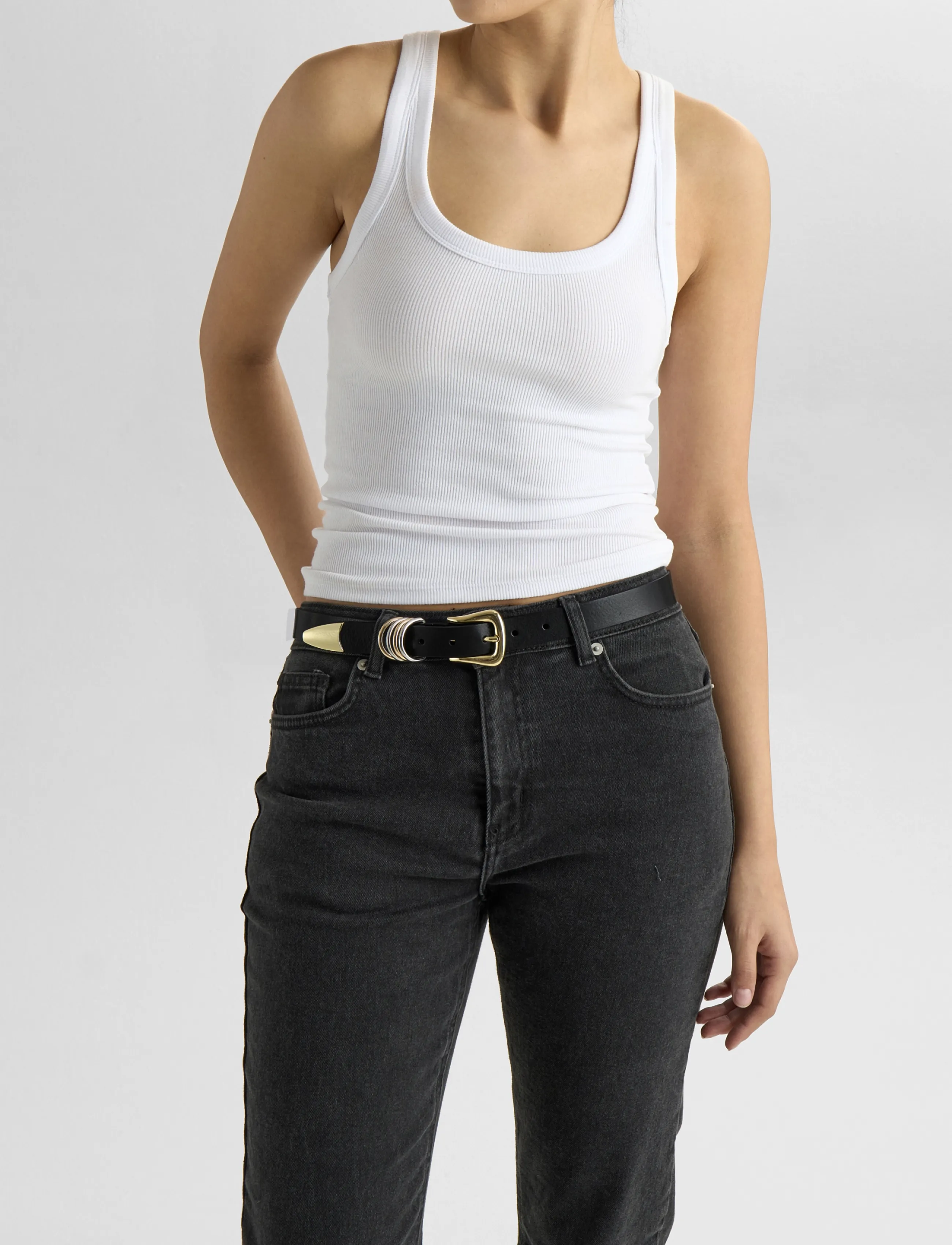Markberg Sifmbg Belt, 85, Black, Belts > Casual Belt, Dame