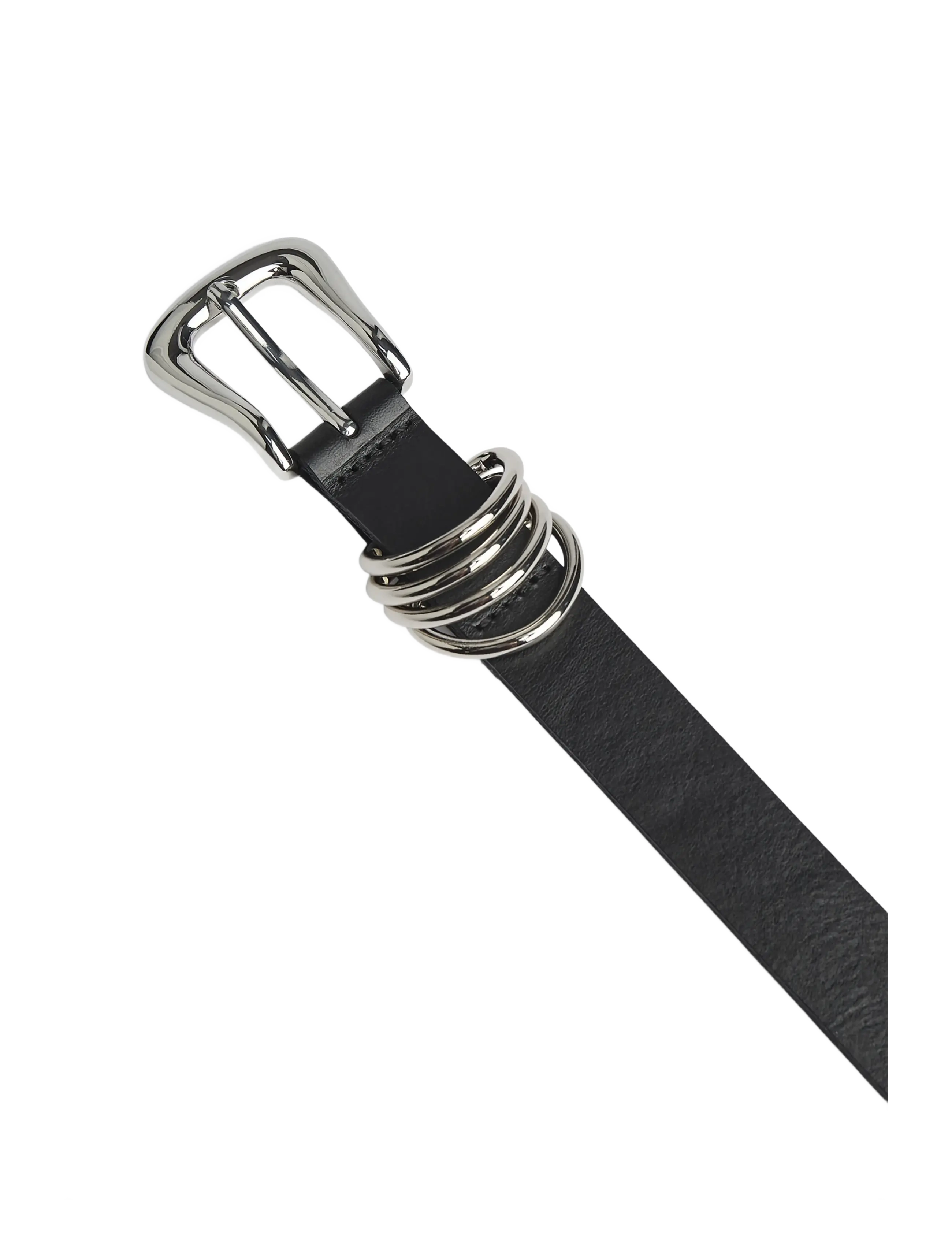 Markberg - SifMBG Belt - læderbælter - black w/silver - 3