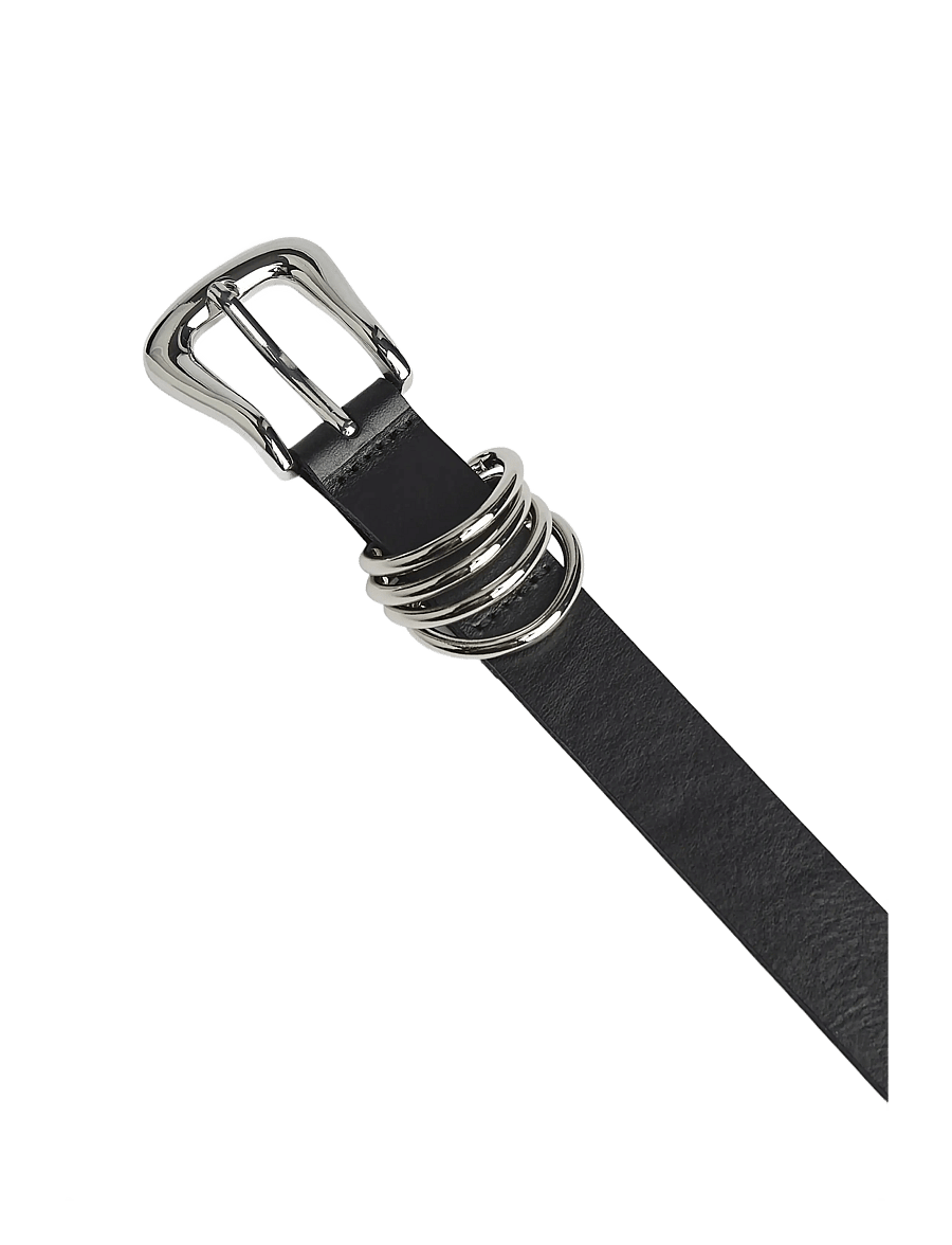 Markberg - SifMBG Belt - læderbælter - black w/silver - 3
