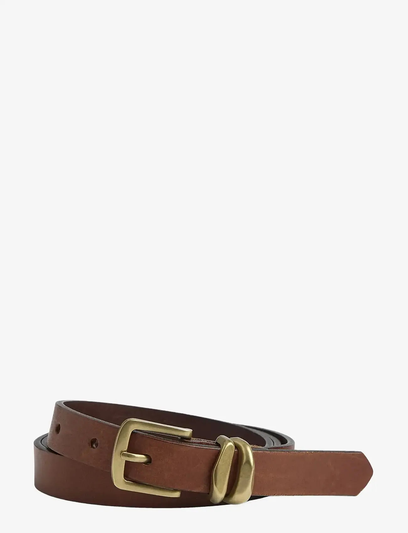 Markberg - KinsleyMBG Belt - läderskärp - cognac w/br. gold - 0