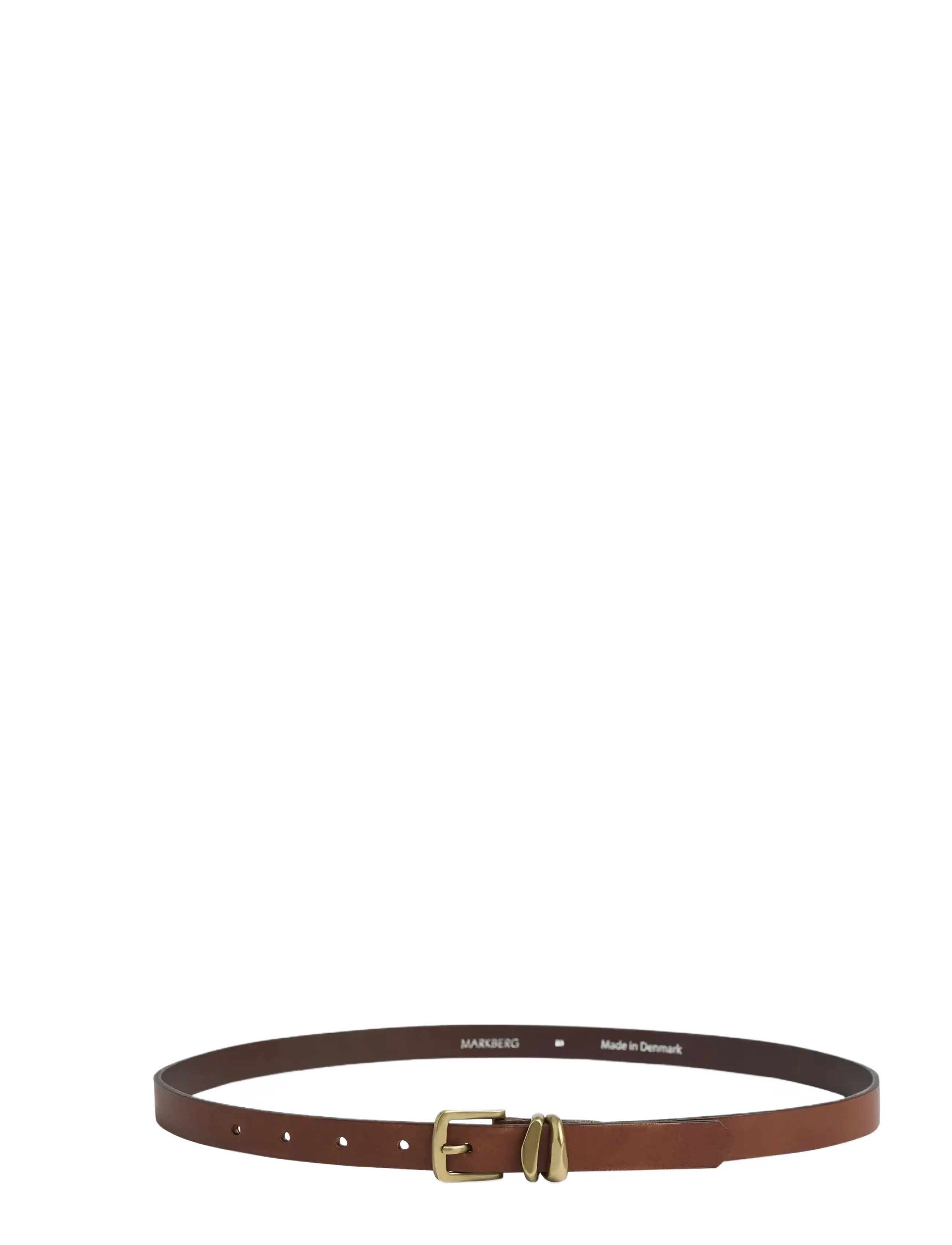 Markberg - KinsleyMBG Belt - nahkrihmad - cognac w/br. gold - 1