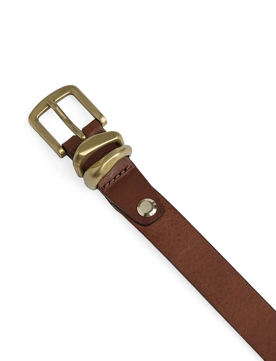 Markberg - KinsleyMBG Belt - nahkrihmad - cognac w/br. gold - 2