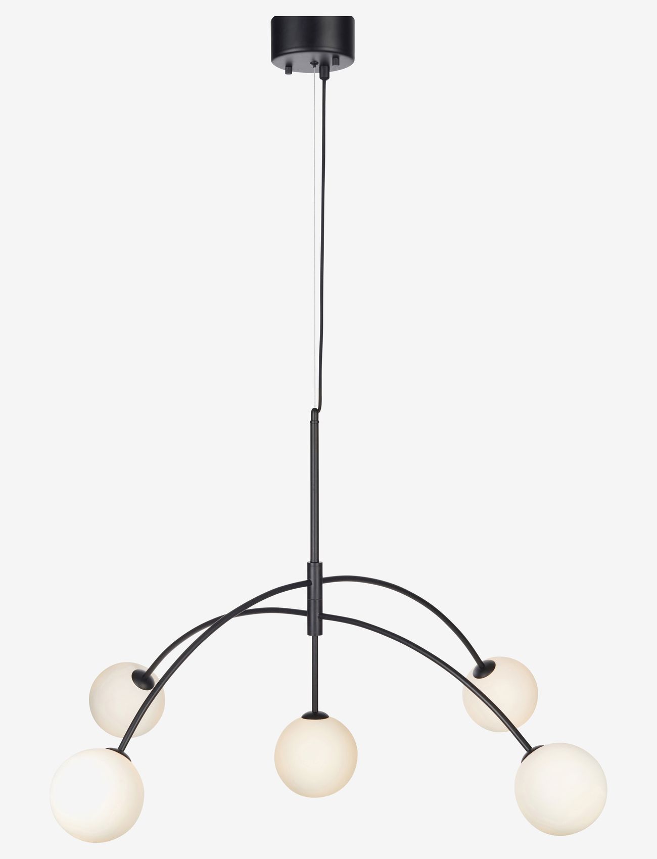 Markslöjd Lighting - HEAVEN Pendant 5L Black/Opal - lampes suspendues - black/opal - 1